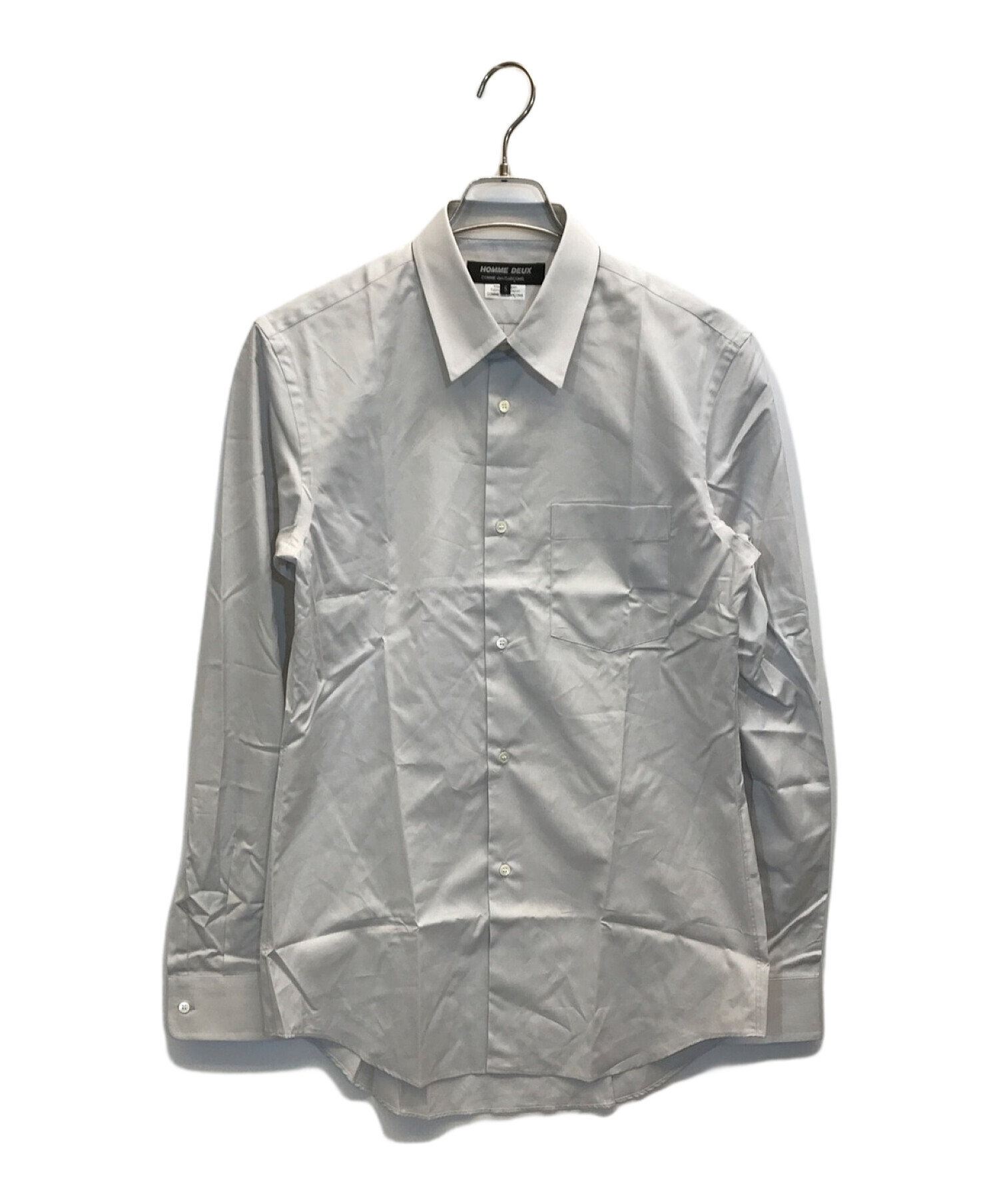 コムデギャルソンオムドゥ コットン長袖シャツ Lサイズ COMME des GARCONS HOMME コムデギャルソン オムドゥCOMME DEUX