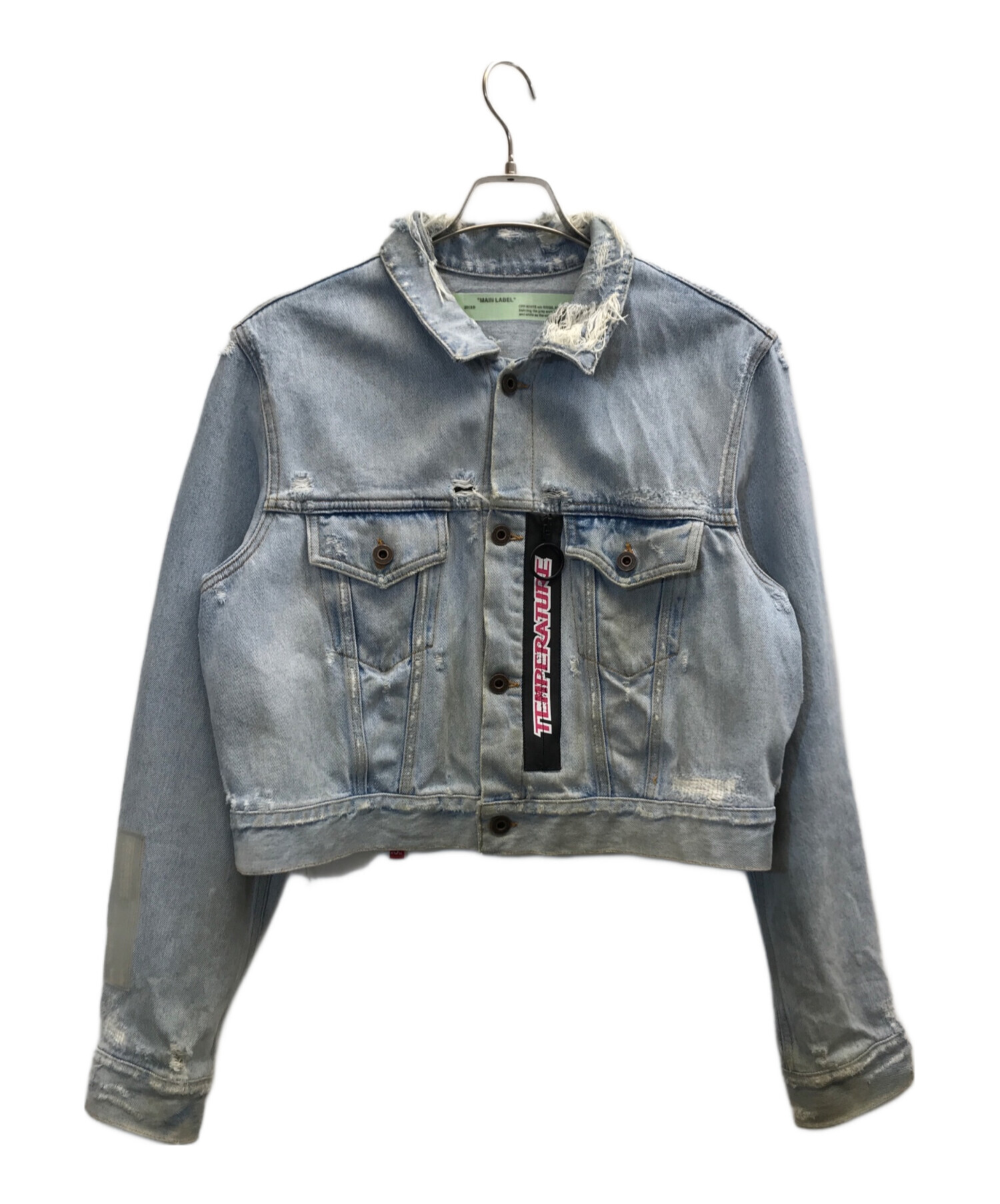 中古・古着通販】OFFWHITE (オフホワイト) ブリーチ加工クロップド 
