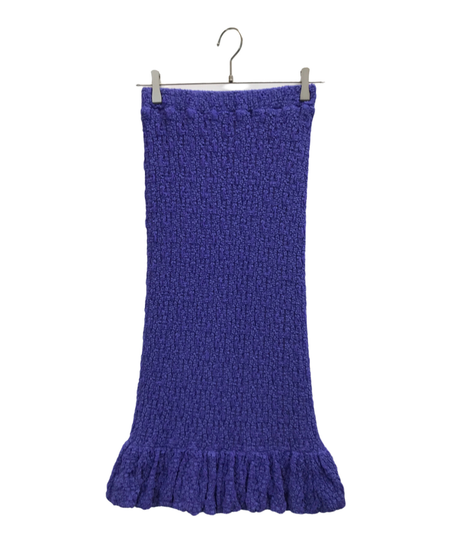 中古・古着通販】AMERI (アメリ) WRINKLE FLOWER LACE SKIRT ブルー  