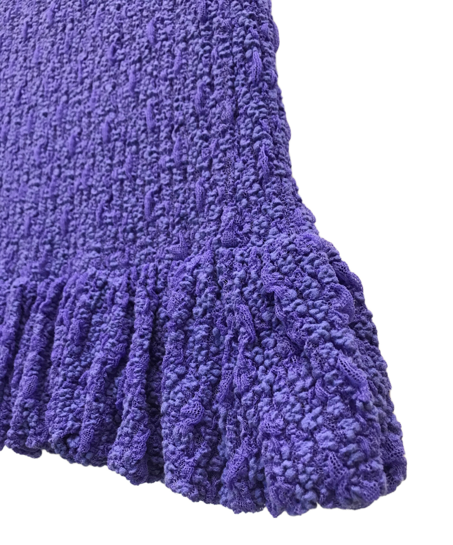 中古・古着通販】AMERI (アメリ) WRINKLE FLOWER LACE SKIRT ブルー  