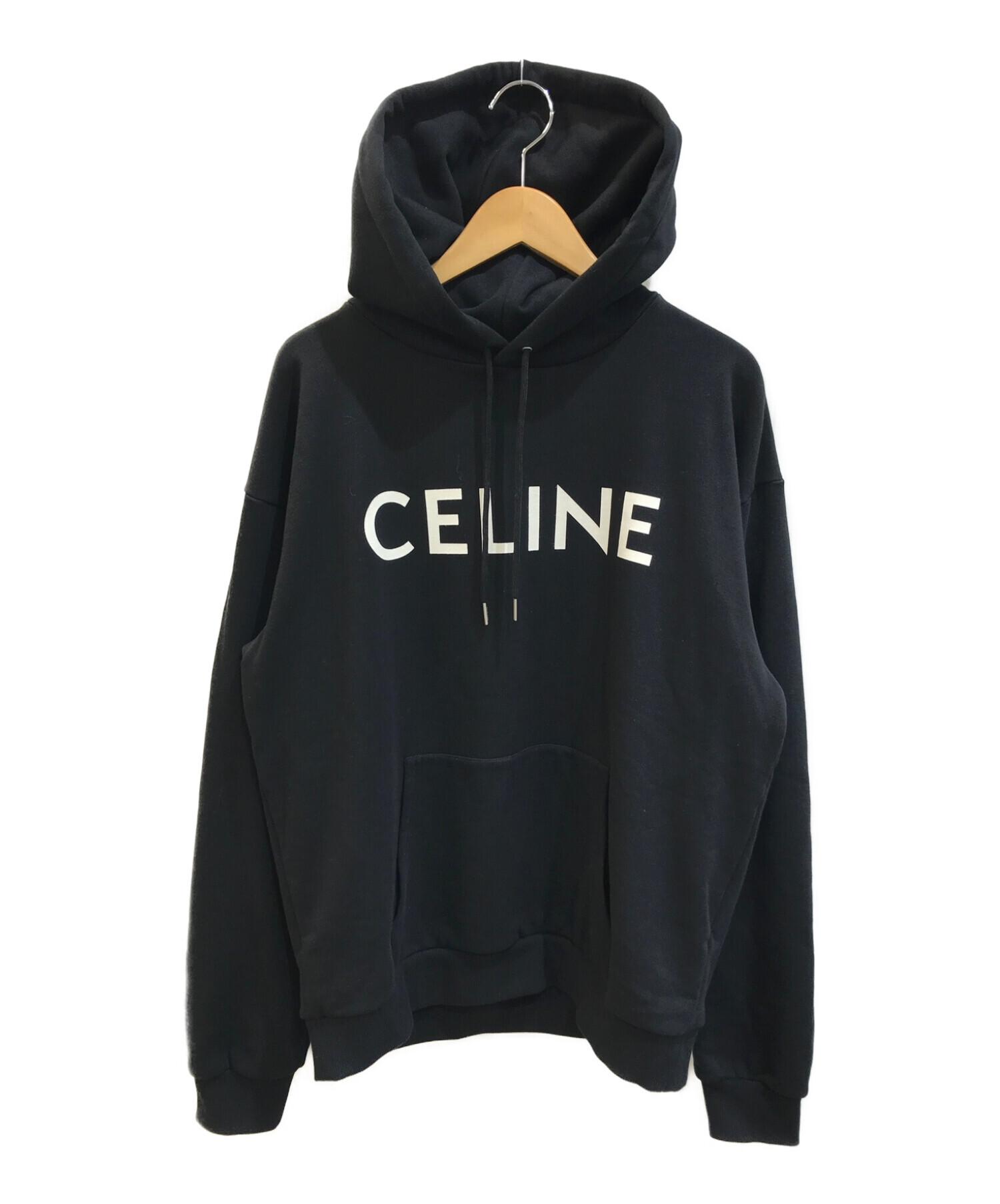 CELINE (セリーヌ) Loose Sweatshirt / スウェットパーカー ブラック サイズ:L