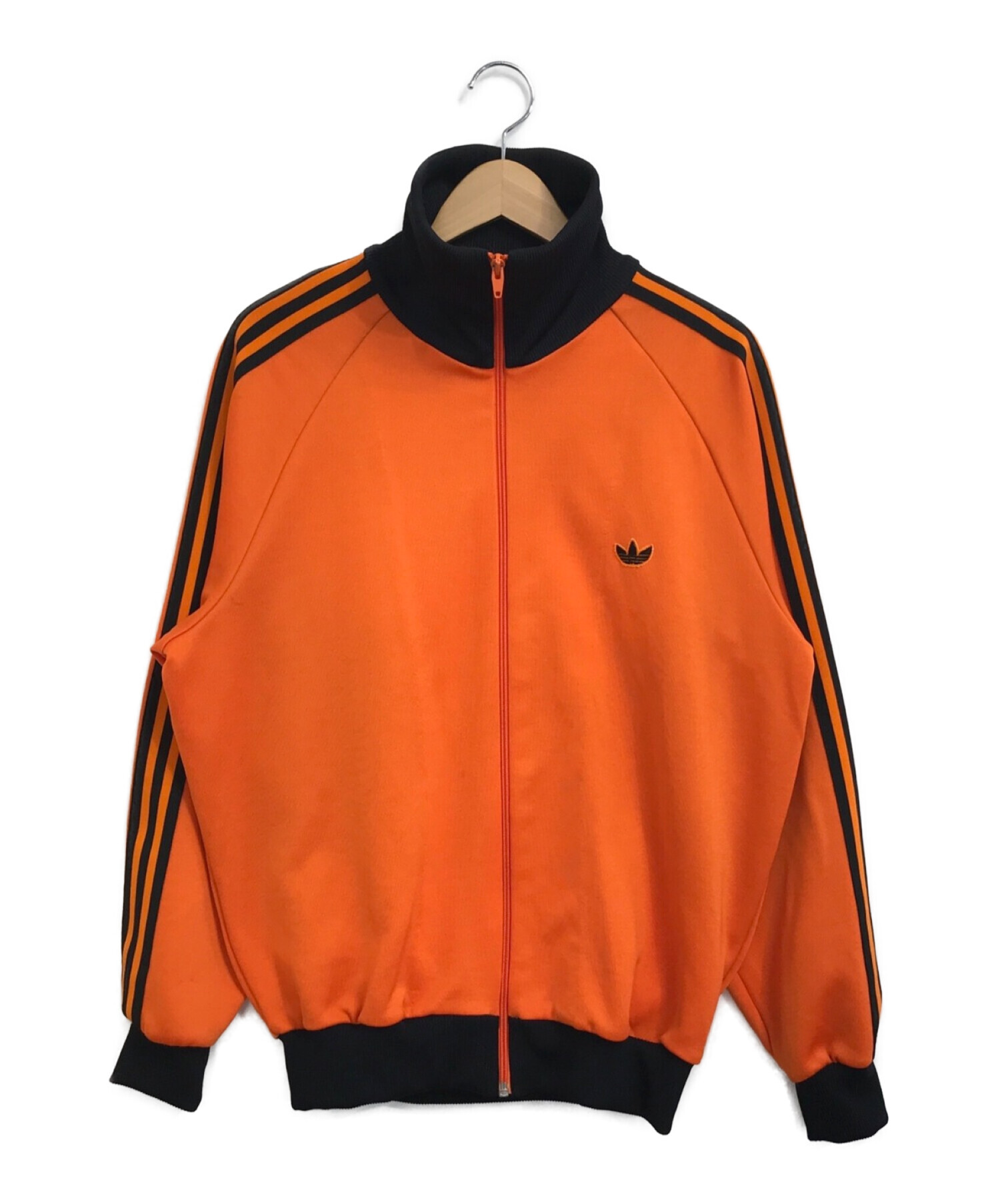 0128 adidas トラックジャケット ブラウン×オレンジ アースカラー