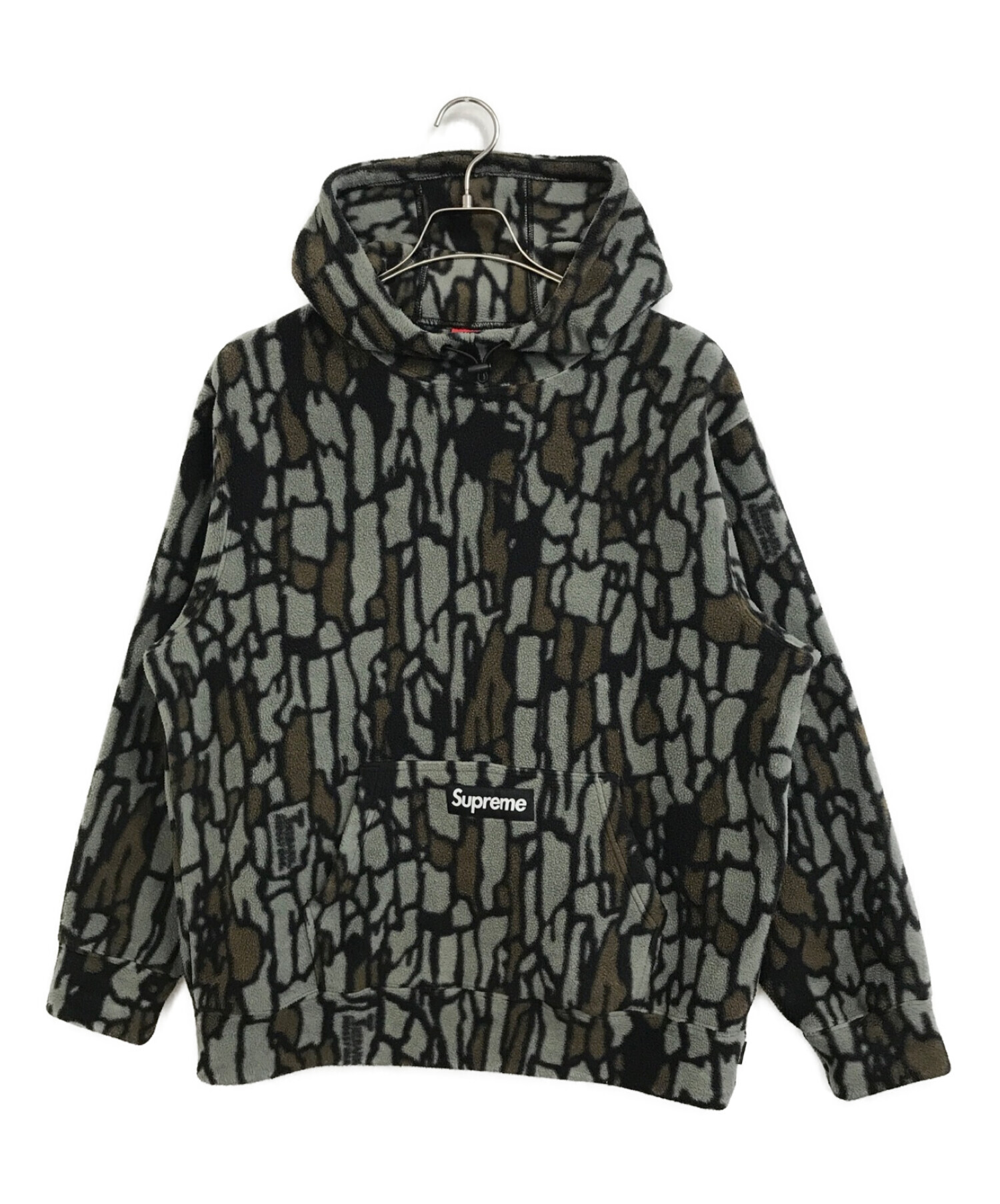 SUPREME (シュプリーム) Polartec Hooded Sweatshirt ブラウン×カーキ サイズ:M