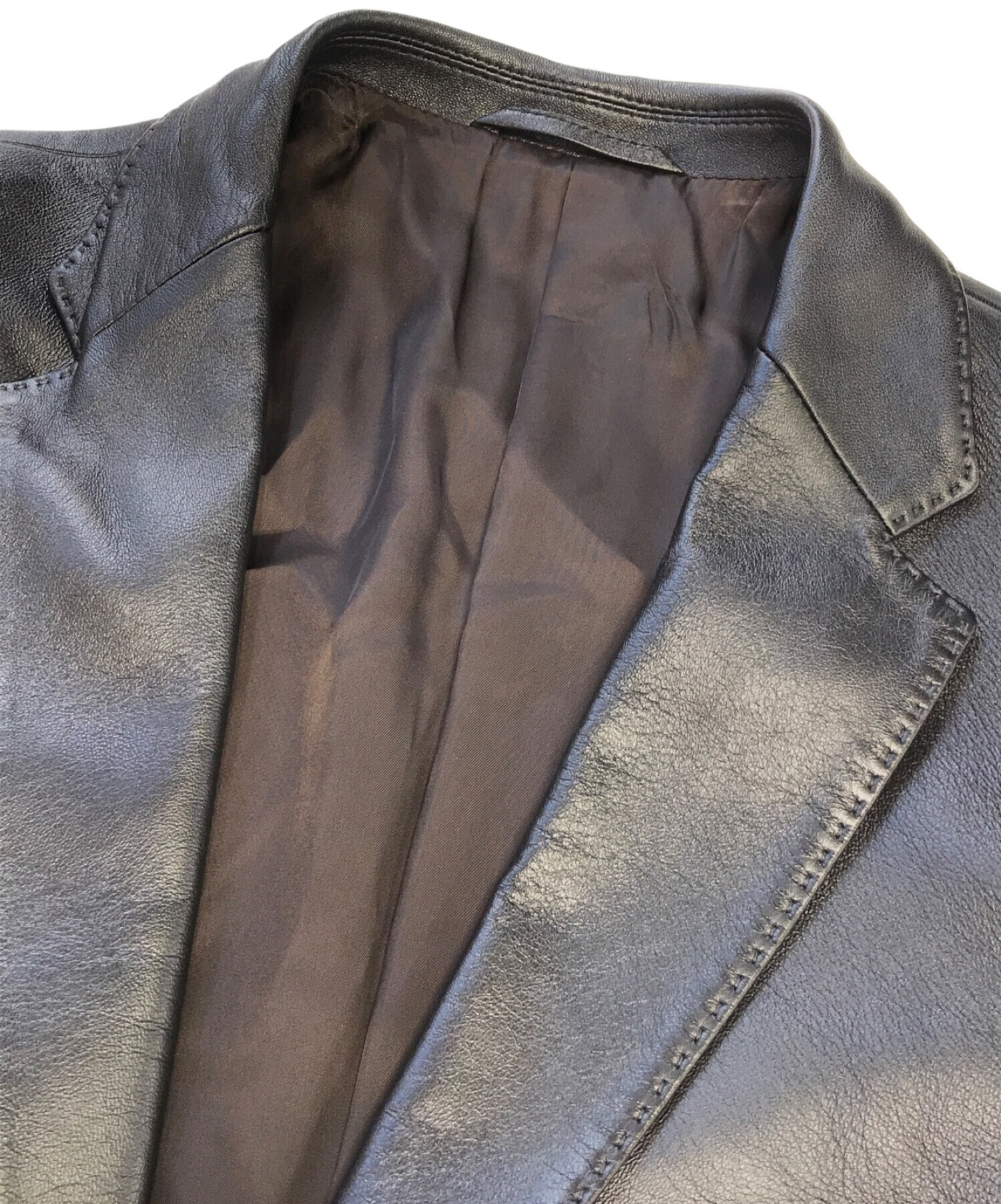 PS Paul Smith (ＰＳポールスミス) レザーテーラードジャケット ブラック サイズ:XL