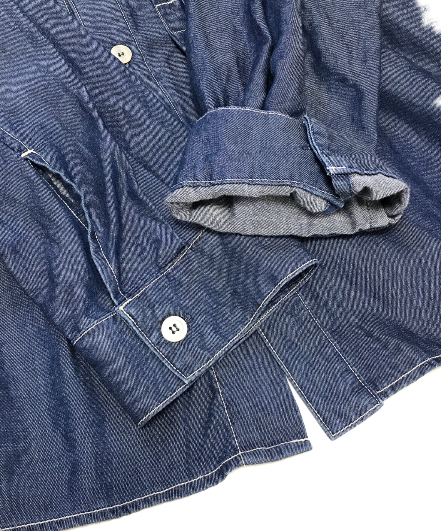 中古・古着通販】YONLOKSAN (ヨンロクサン) デニムシャツ ブルー  