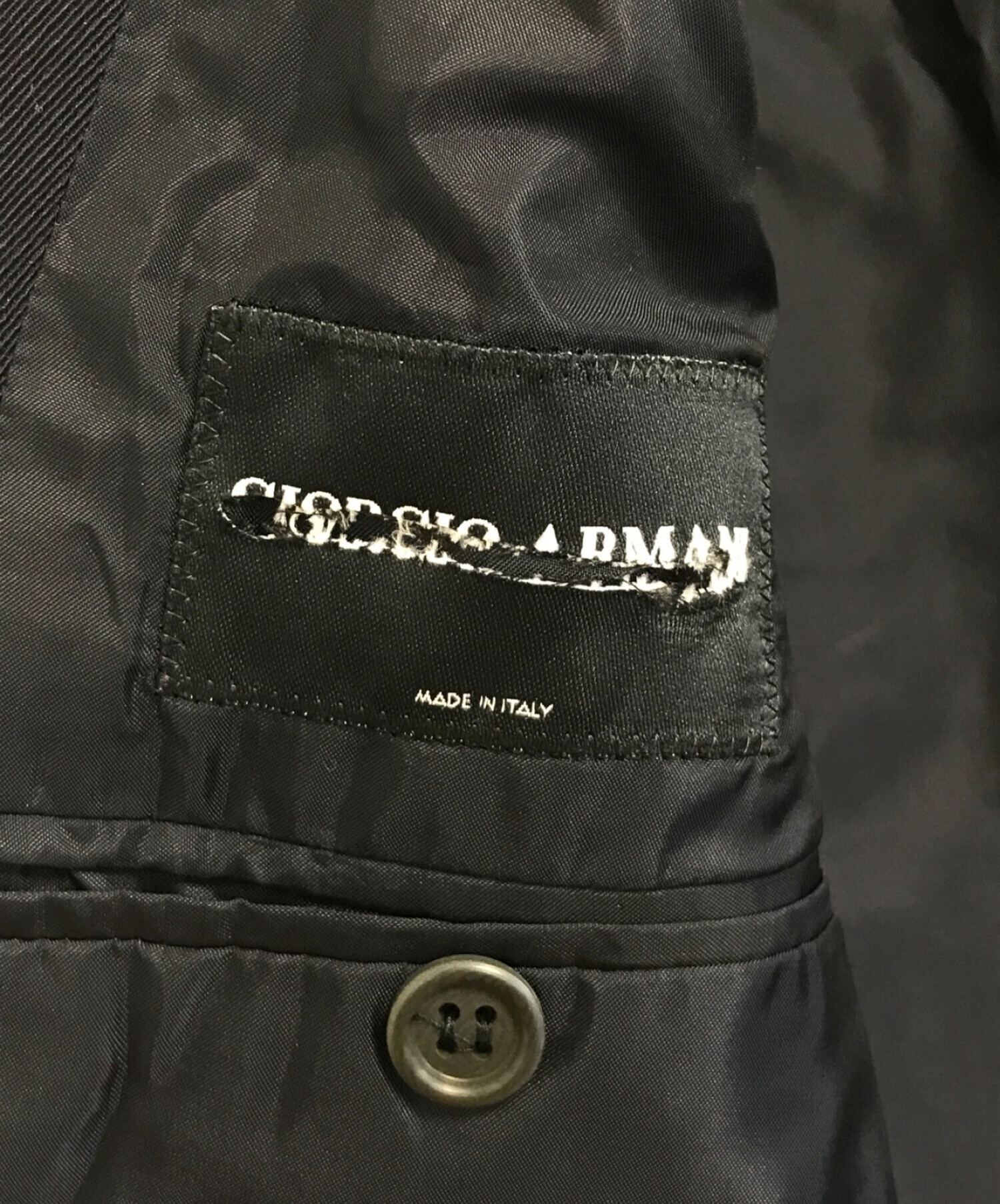 GIORGIO ARMANI (ジョルジオアルマーニ) [OLD]テーラードジャケット ブラック サイズ:46