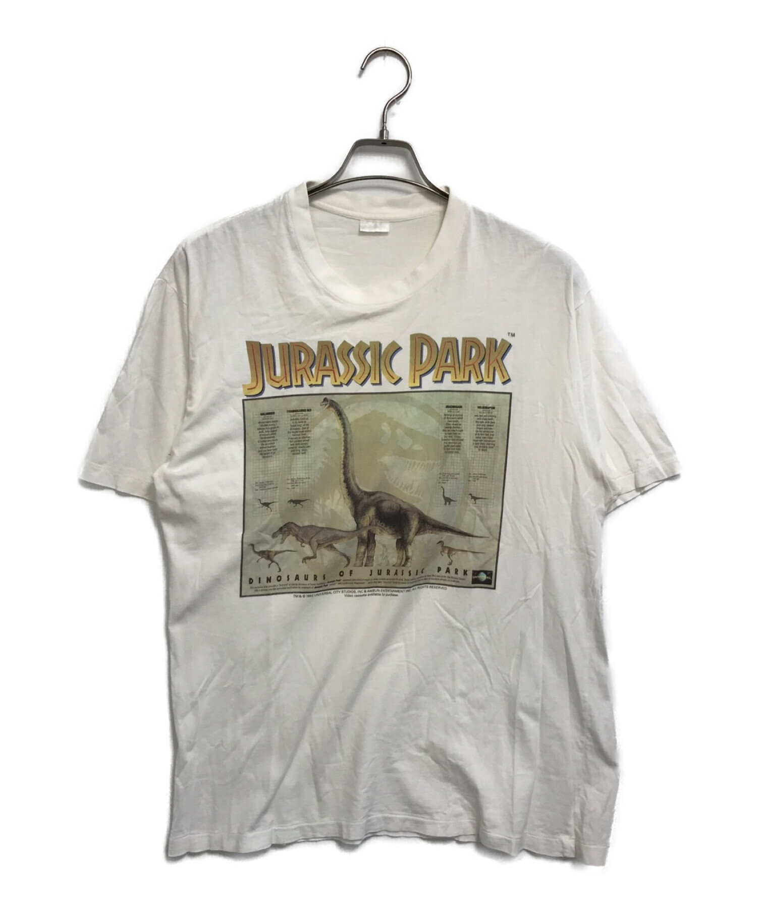 ムービーTシャツ (ムービーTシャツ) [古着]JURASSIC PARK(ジュラシック・パーク) ムービーＴシャツ ホワイト サイズ:表記なし