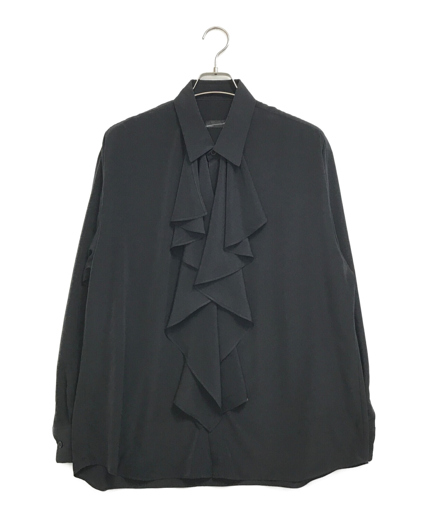 used Black frill shirt フリルシャツ　vintage