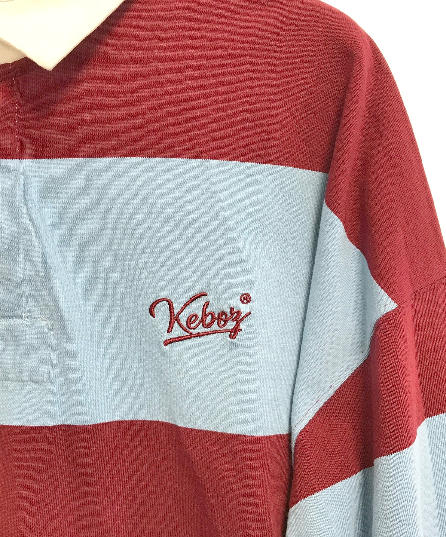 KEBOZ (ケボズ) ラガーシャツ ブルー サイズ:XXL
