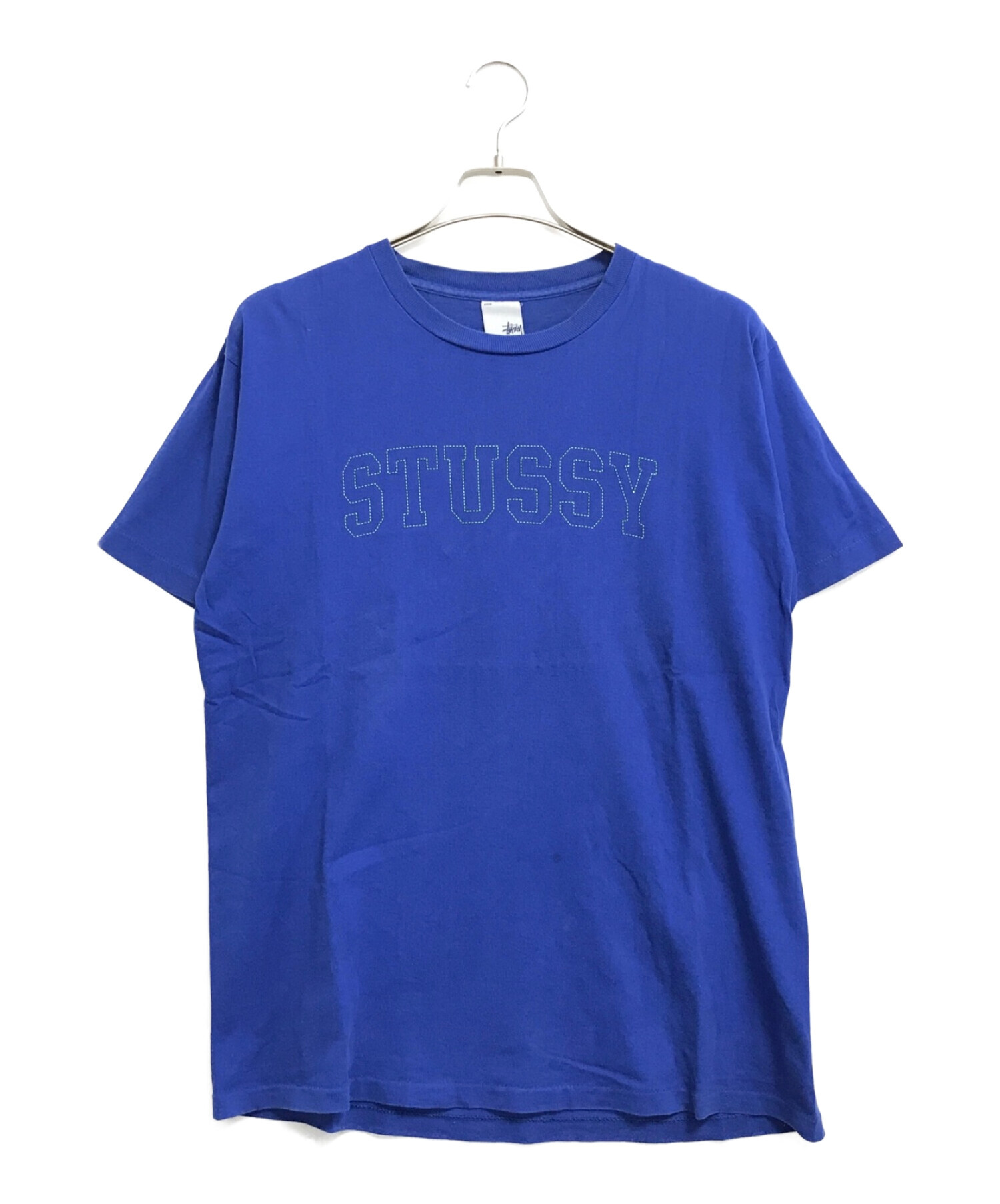 stussy (ステューシー) ステッチデザイン両面プリントTシャツ ブルー サイズ:L