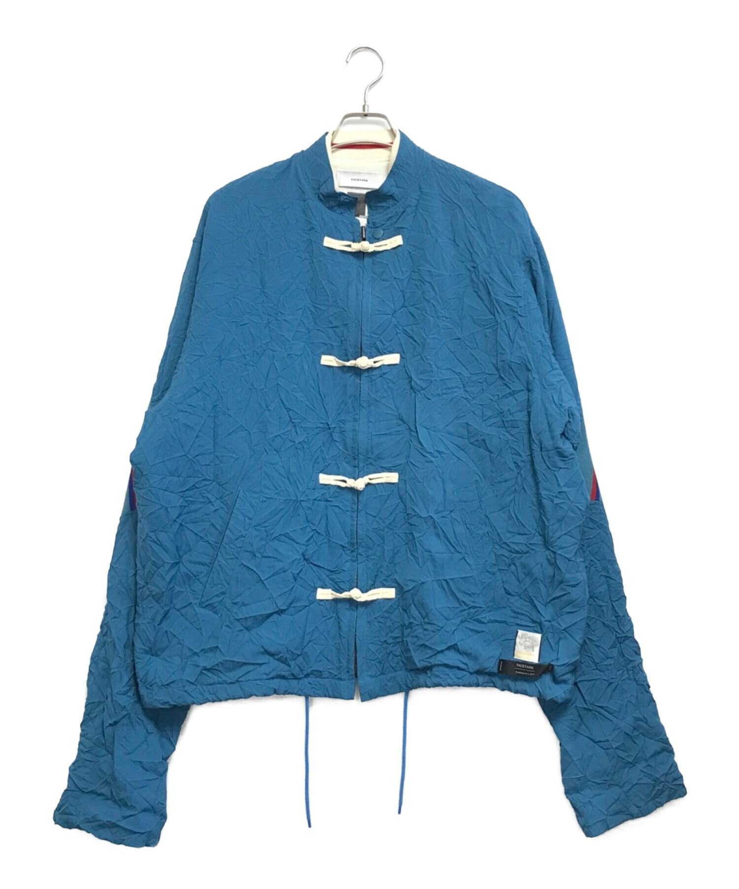 FACETASM (ファセッタズム) シワ加工チャイナジャケット ブルー サイズ:4