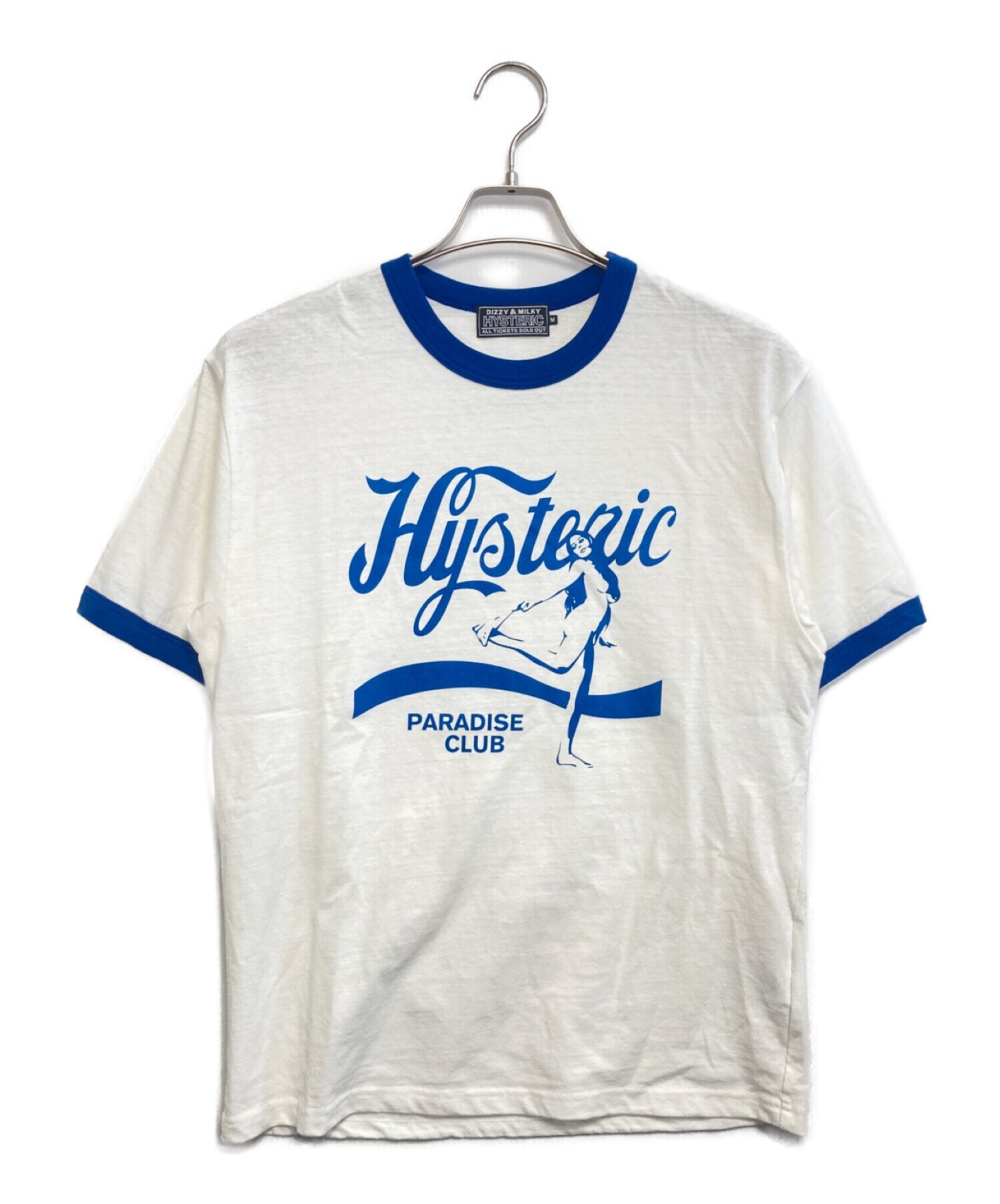 Hysteric Glamour (ヒステリックグラマー) リンガーTシャツ ホワイト サイズ:M