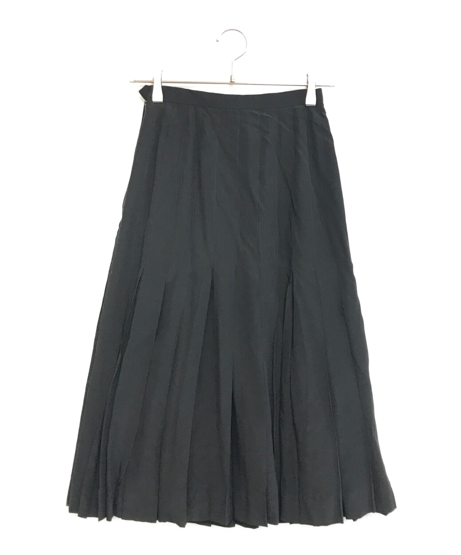 中古・古着通販】CHANEL (シャネル) シルクスカート ブラック サイズ  