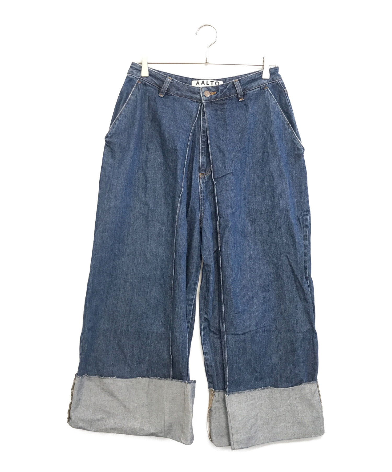 中古・古着通販】AALTO (アールト) ワイドプリーツデニムパンツ 