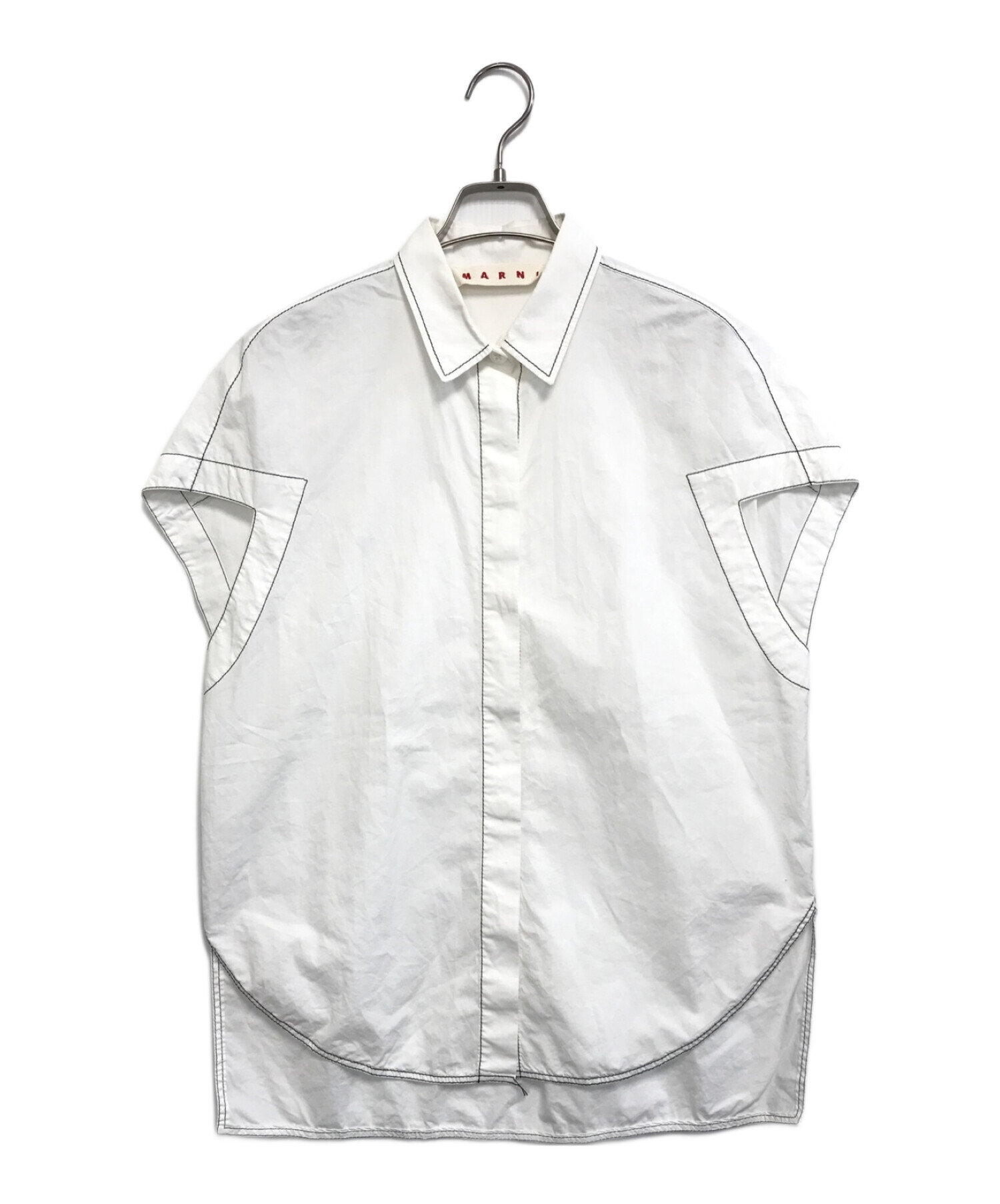 中古・古着通販】MARNI (マルニ) ノースリーブシャツ ホワイト サイズ 