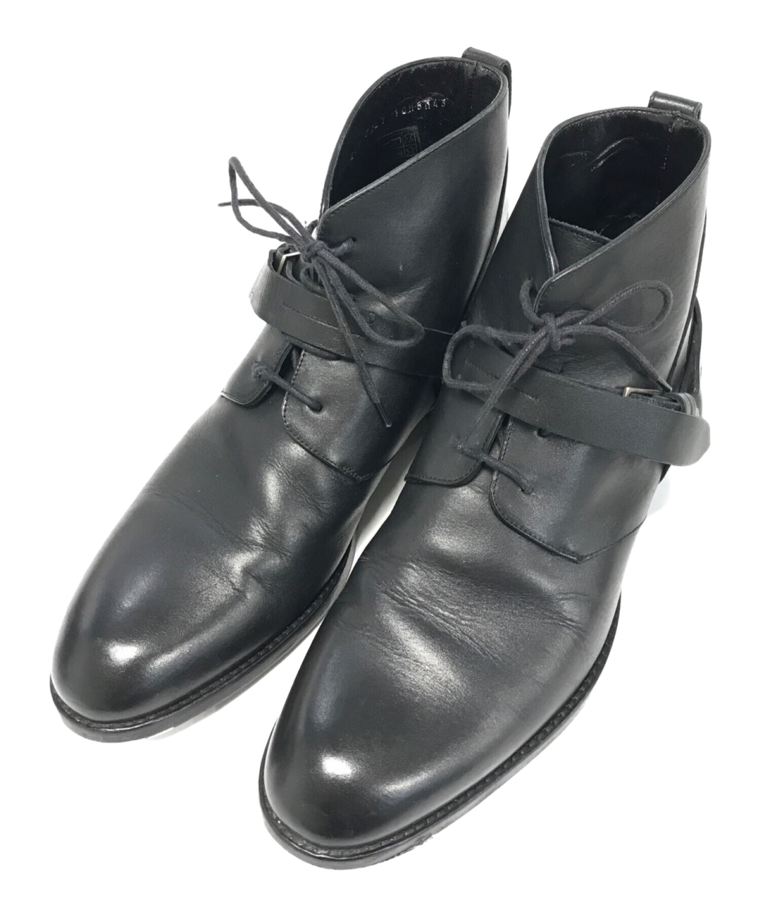 JILSANDER(ジルサンダー) ショートブーツ 43 メンズ - 黒 モンク 