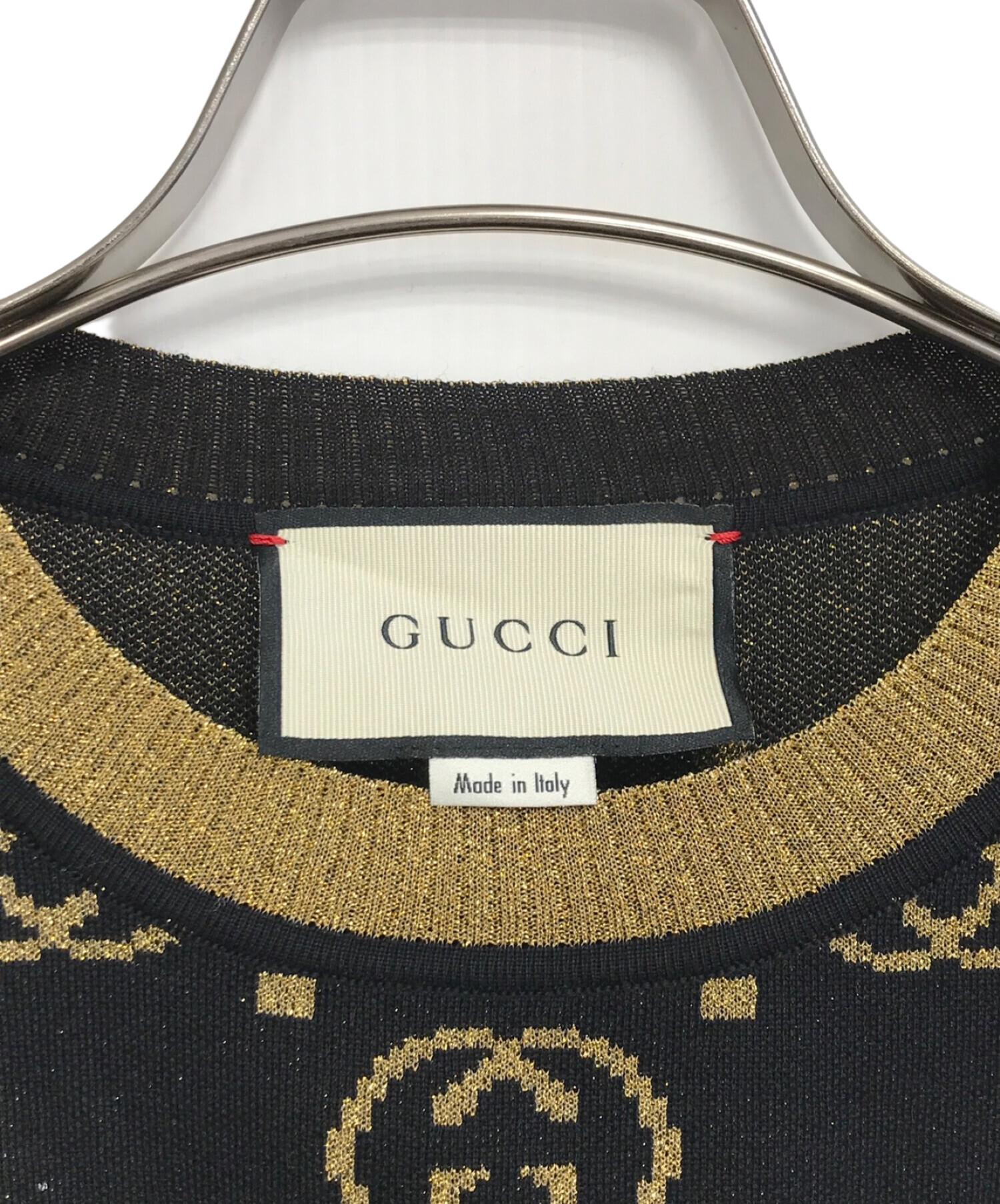 中古・古着通販】GUCCI (グッチ) GGラメオーバーサイズウールセーター 