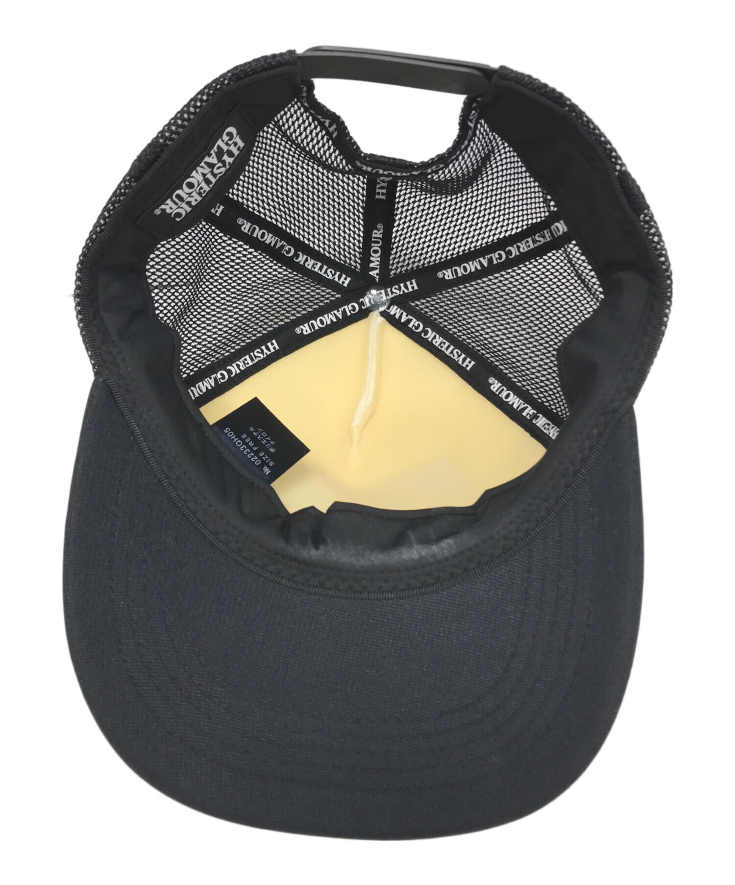 ヒステリックグラマー GUITAR GIRL メッシュキャップ ブラック