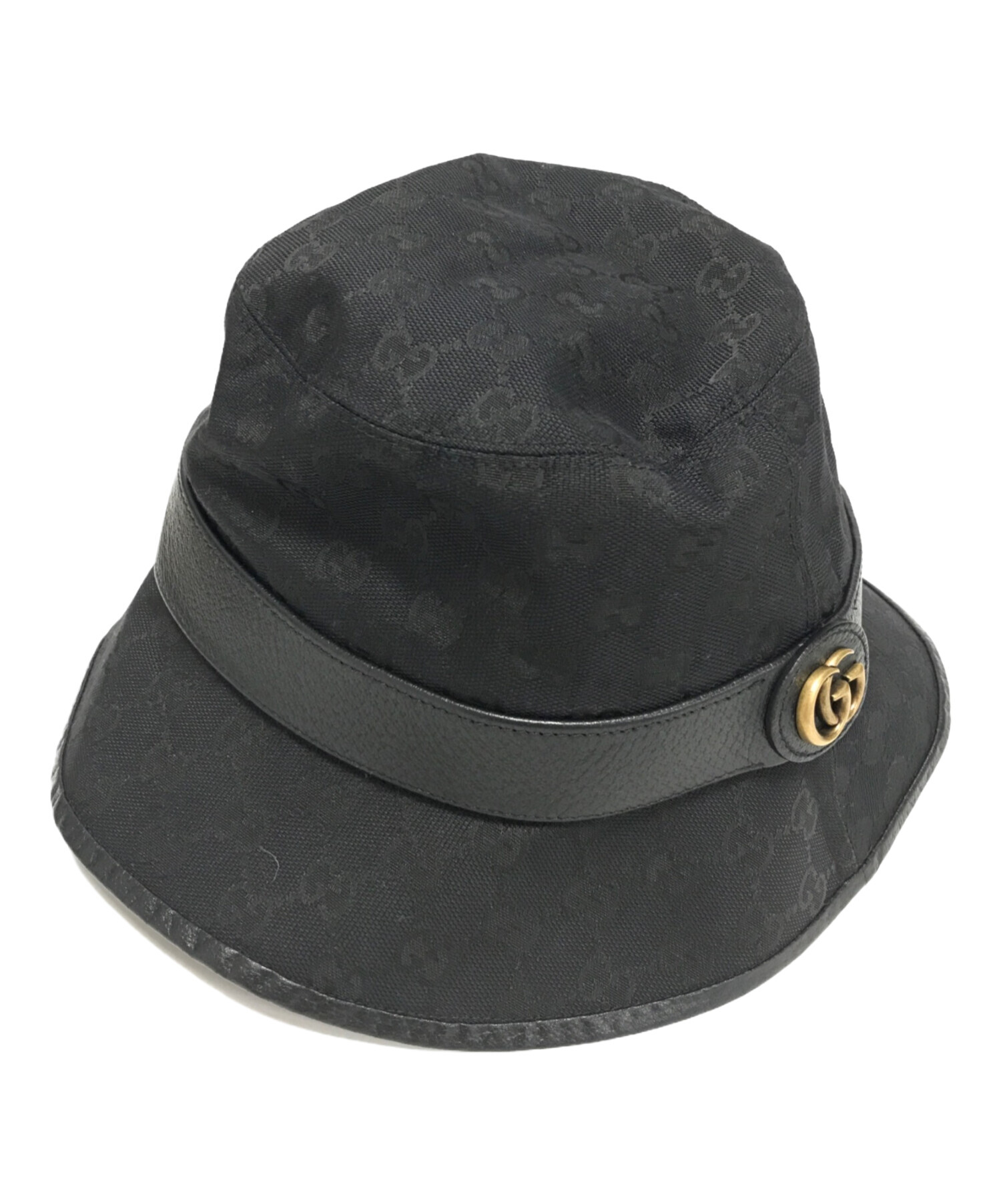 中古・古着通販】GUCCI (グッチ) GG柄バケットハット ブラック サイズ 