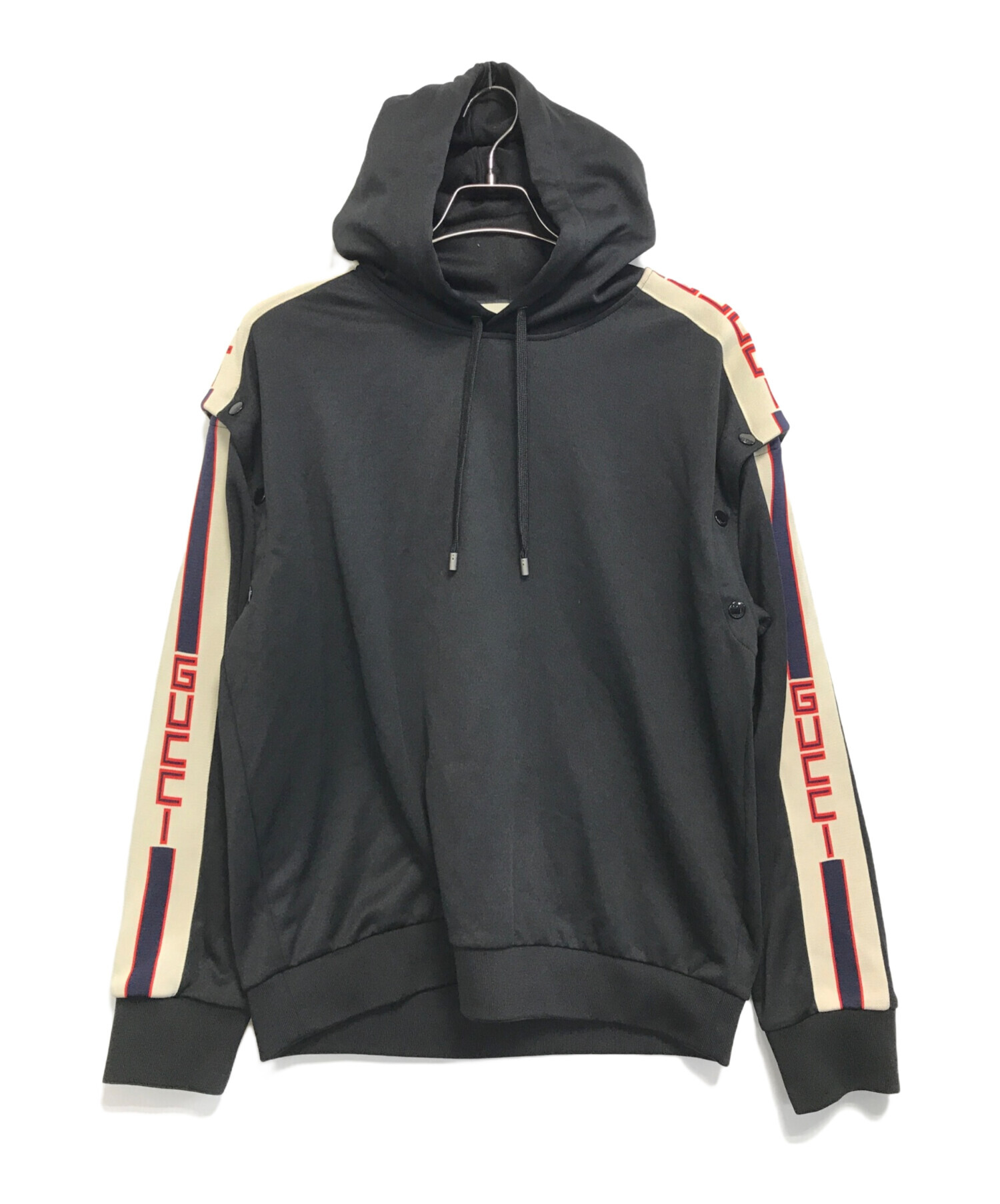 中古・古着通販】GUCCI (グッチ) プルオーバーパーカー ブラック 