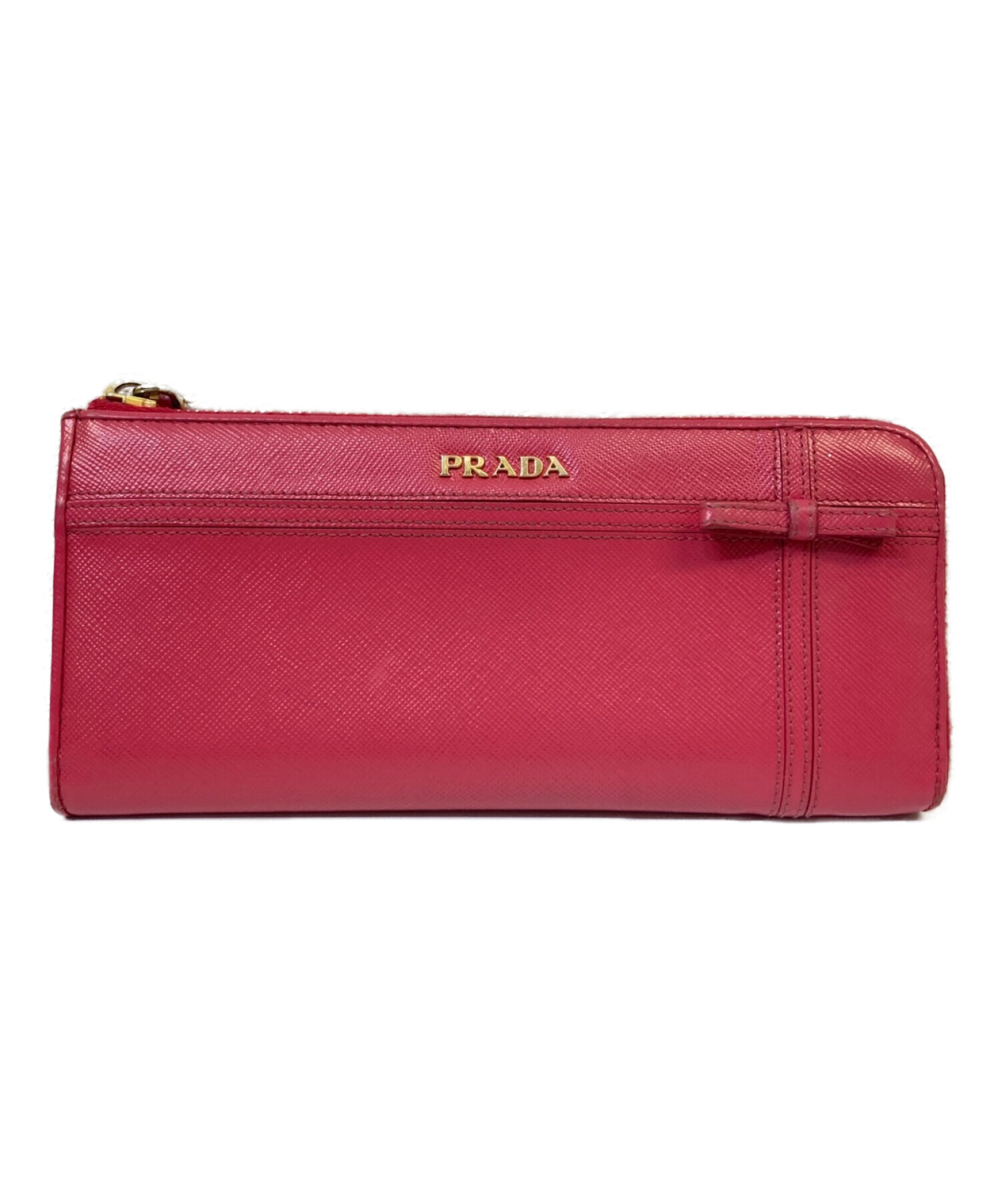 PRADA プラダサフィアーノ ピンク 長財布（中古・古着通販】PRADA  