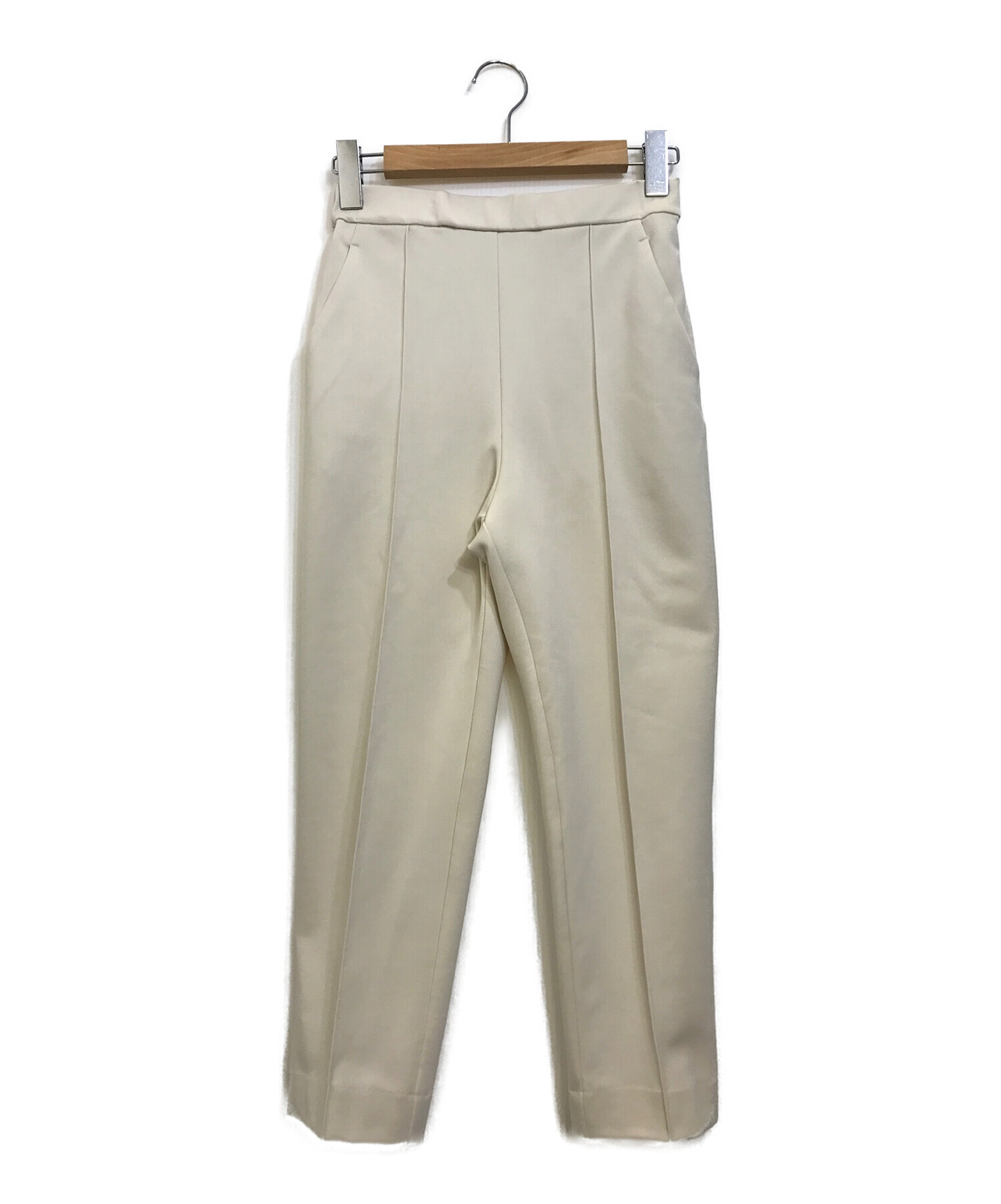 中古・古着通販】YORI (ヨリ) ストレッチピンタックパンツ ベージュ 