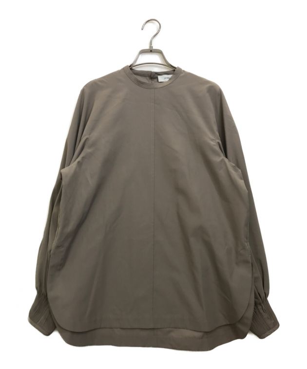 中古・古着通販】HYKE (ハイク) TAFFETA SHIRRED TOP グレー サイズ:1 