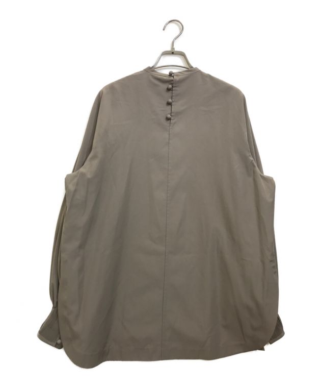 中古・古着通販】HYKE (ハイク) TAFFETA SHIRRED TOP グレー サイズ:1 