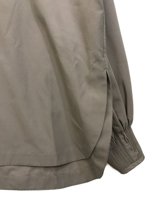 中古・古着通販】HYKE (ハイク) TAFFETA SHIRRED TOP グレー サイズ:1 