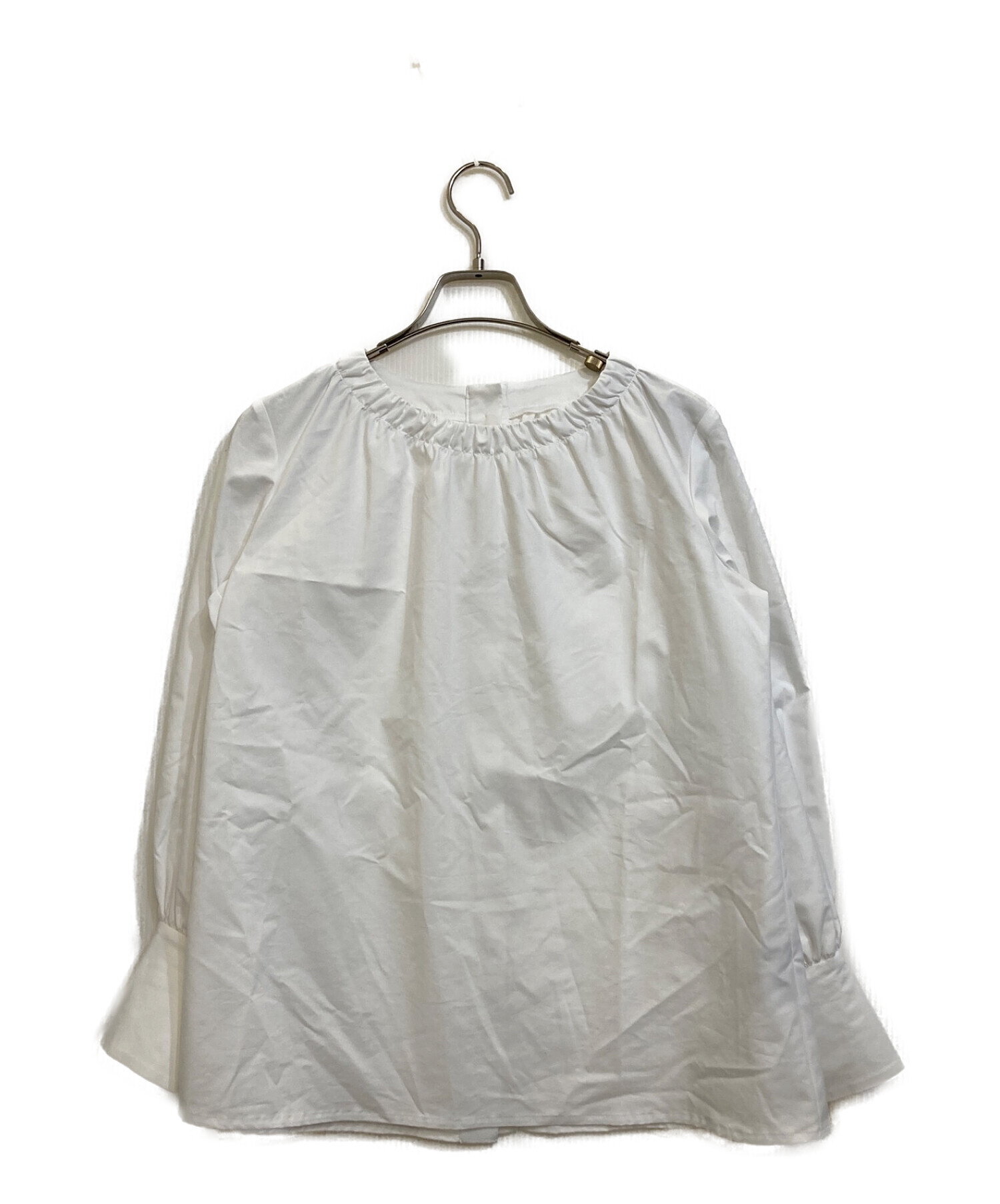 新品タグ付きルネイタリア製S チュニックブラウス34 Rene 白