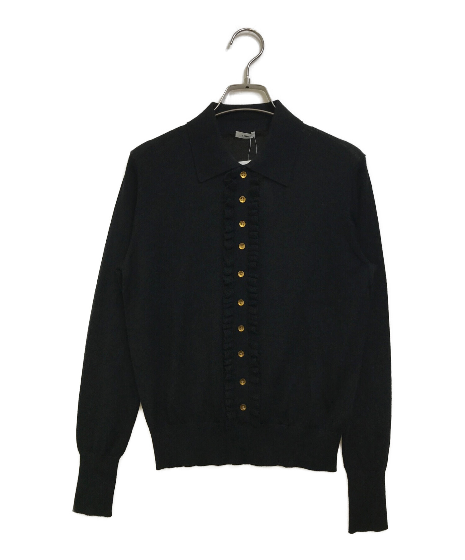 IENA ウールシルクフリルプルオーバー