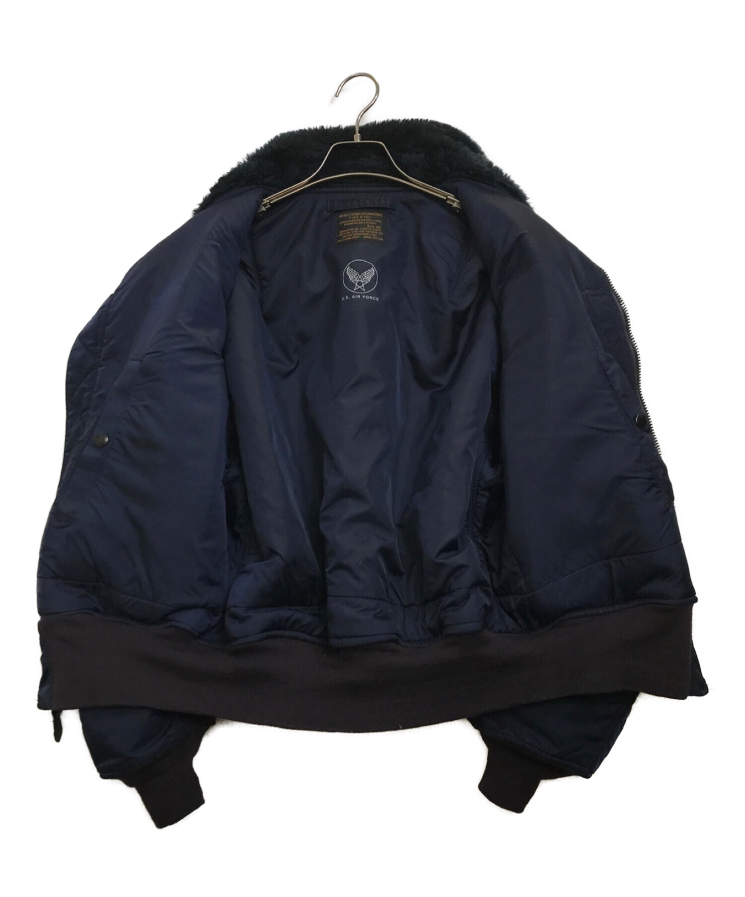 中古・古着通販】ALPHA (アルファ) B-15Cフライトジャケット ネイビー 