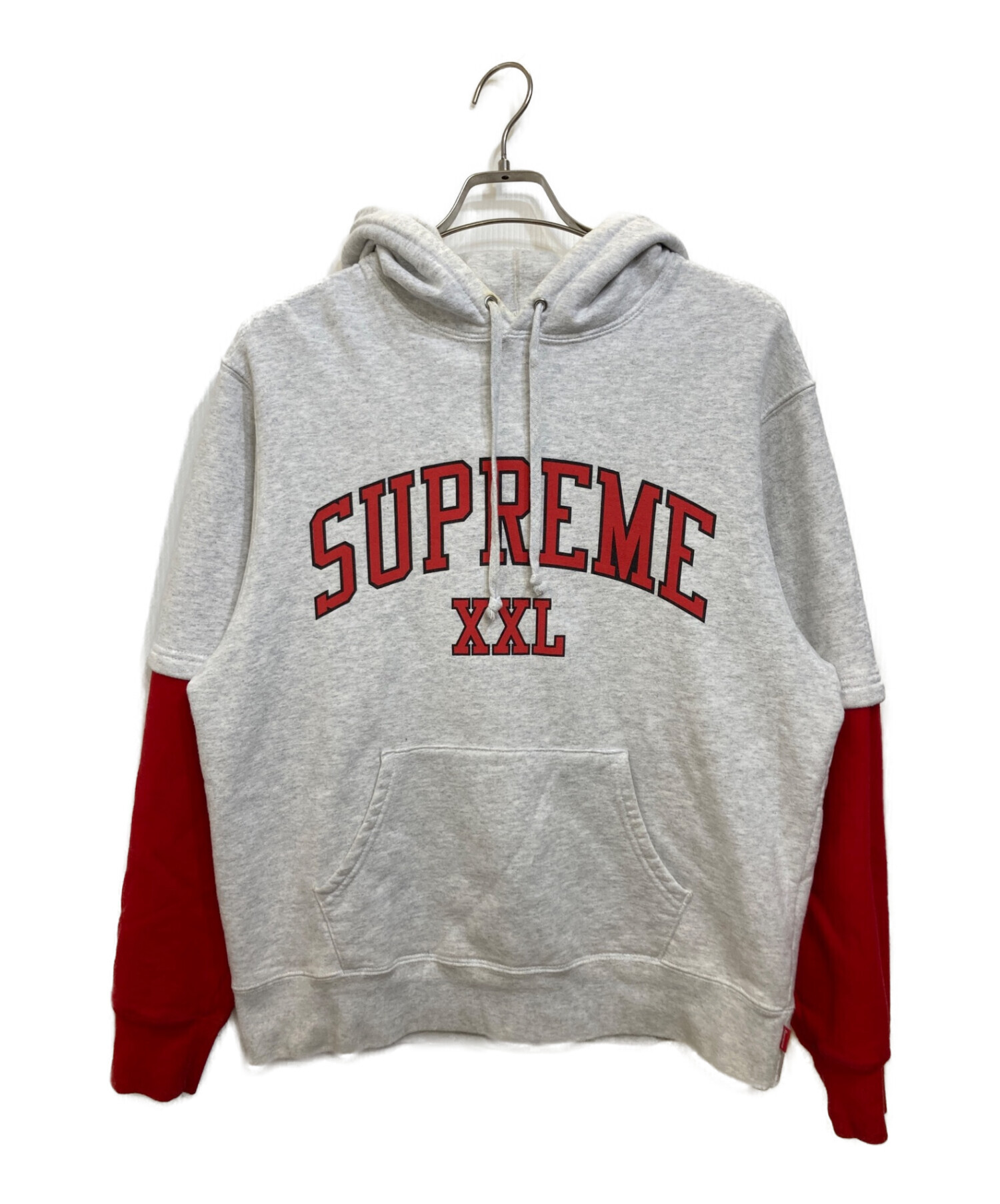 SUPREME (シュプリーム) XXL Hooded Sweatshirt グレー サイズ:S