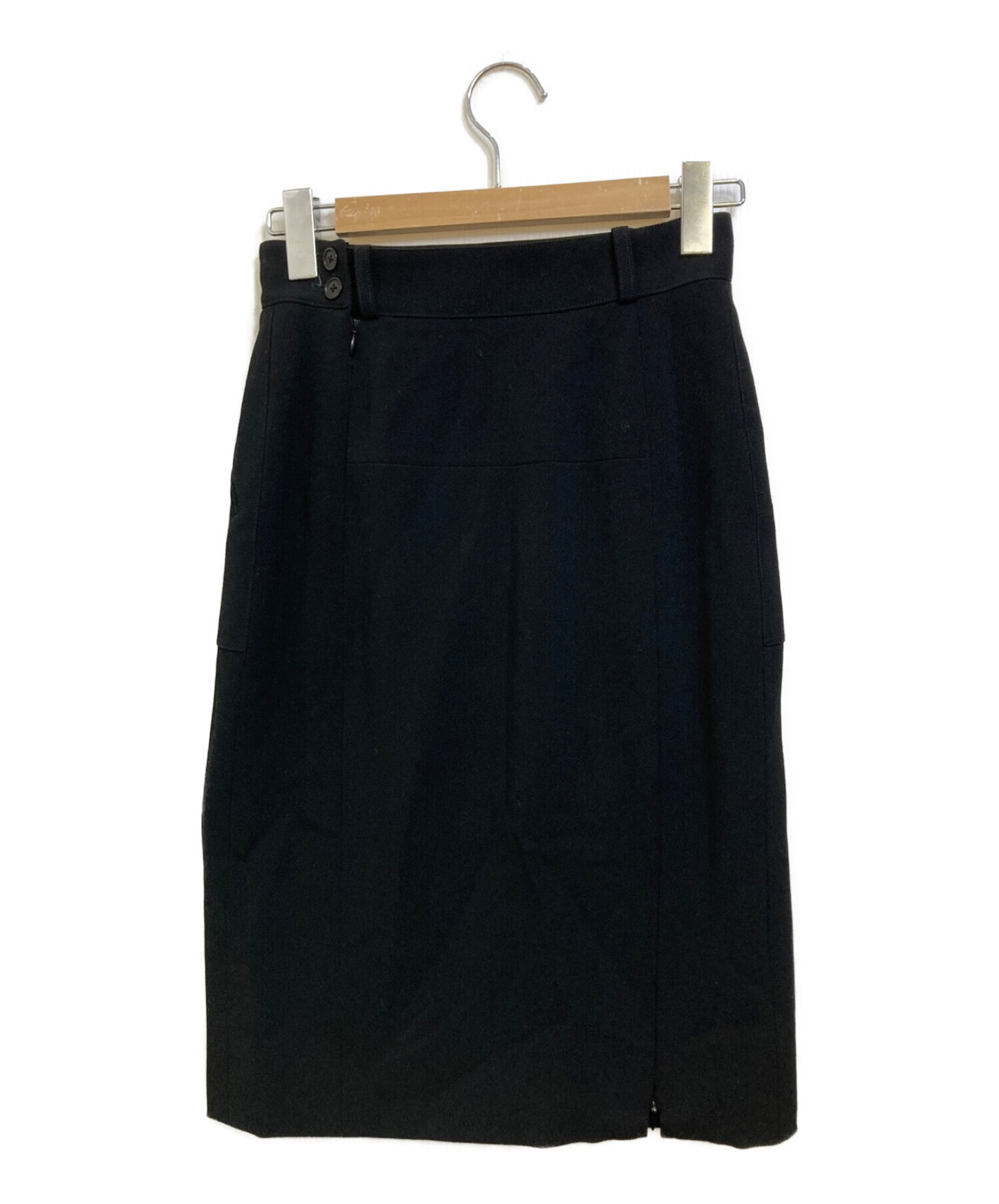 HERMES (エルメス) オールドウールタイトスカート ブラック サイズ:36