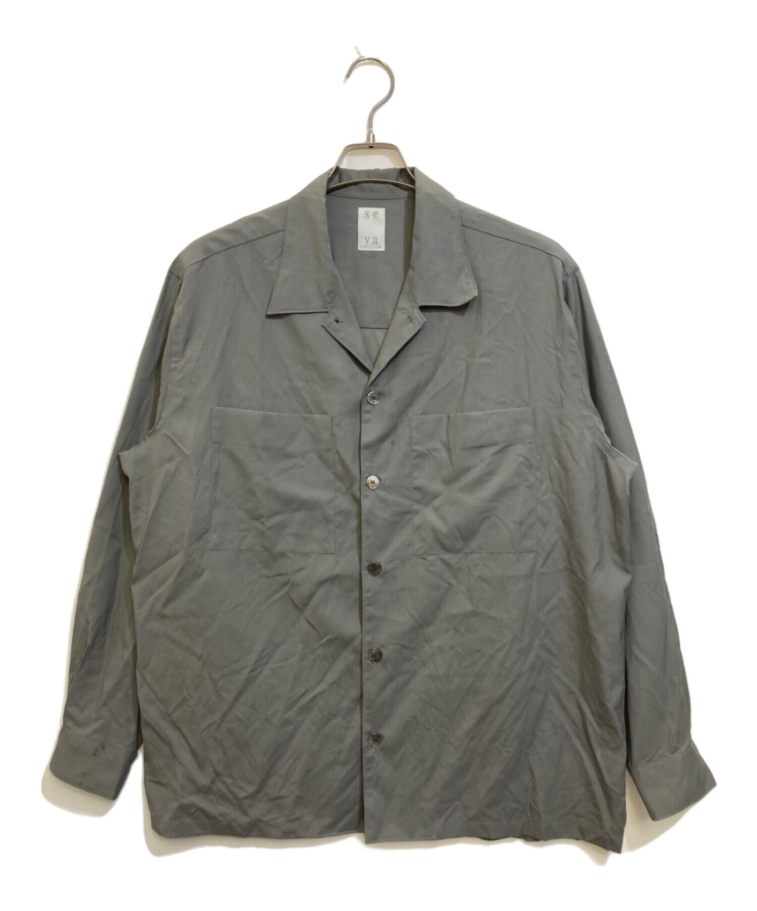中古・古着通販】seya. (セヤ) Big Overshirt Office Wool 3 グリーン 
