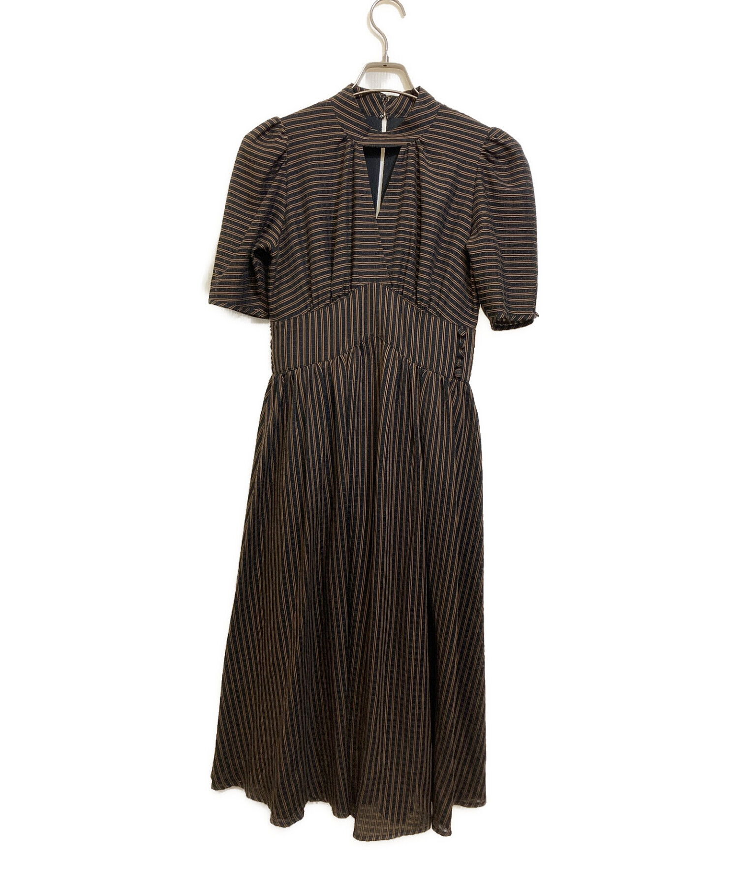 中古・古着通販】HER LIP TO (ハーリップトゥ) striped midi dress 