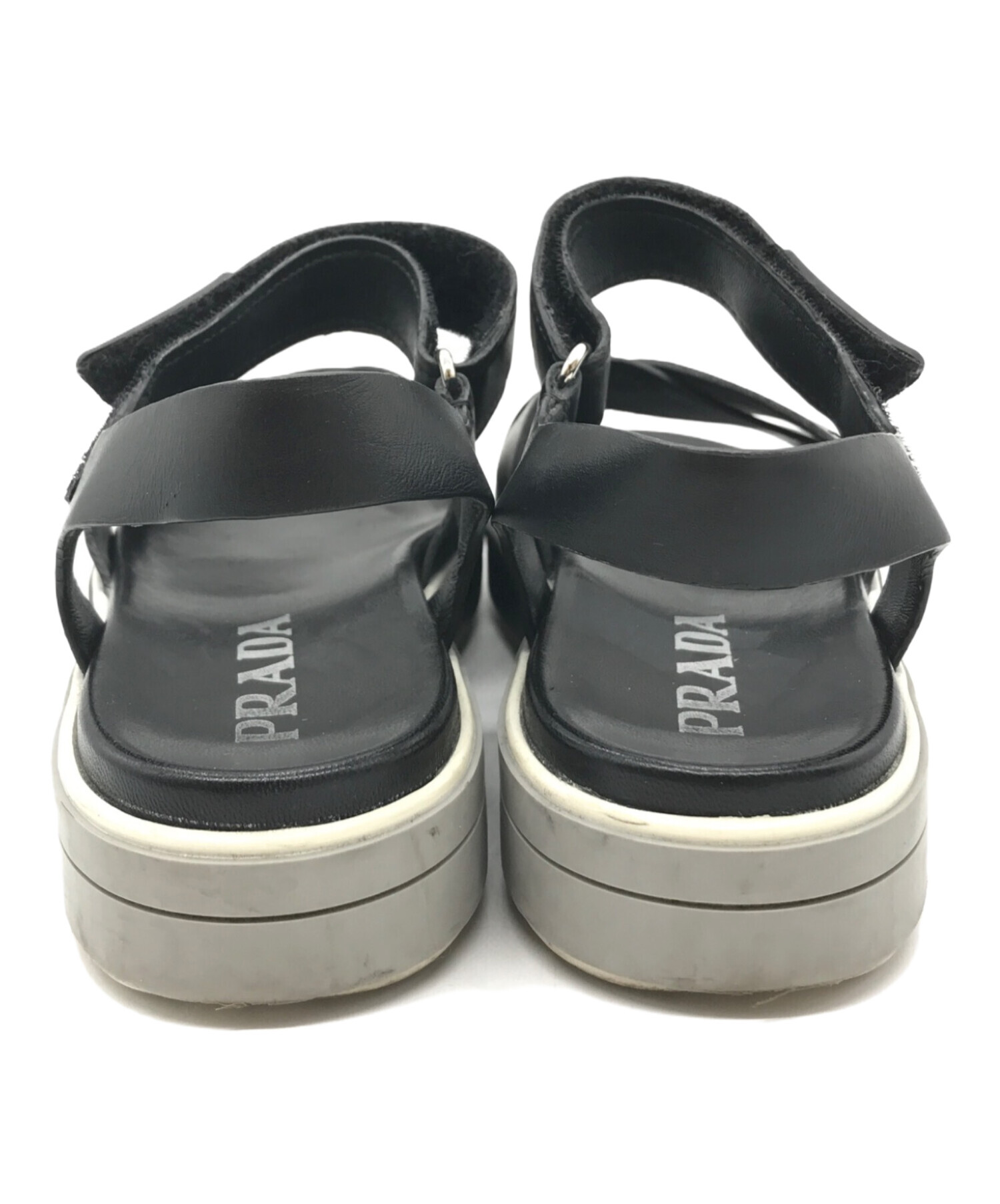 PRADA プラダスポーツプラダのサンダル黒色36 1/2