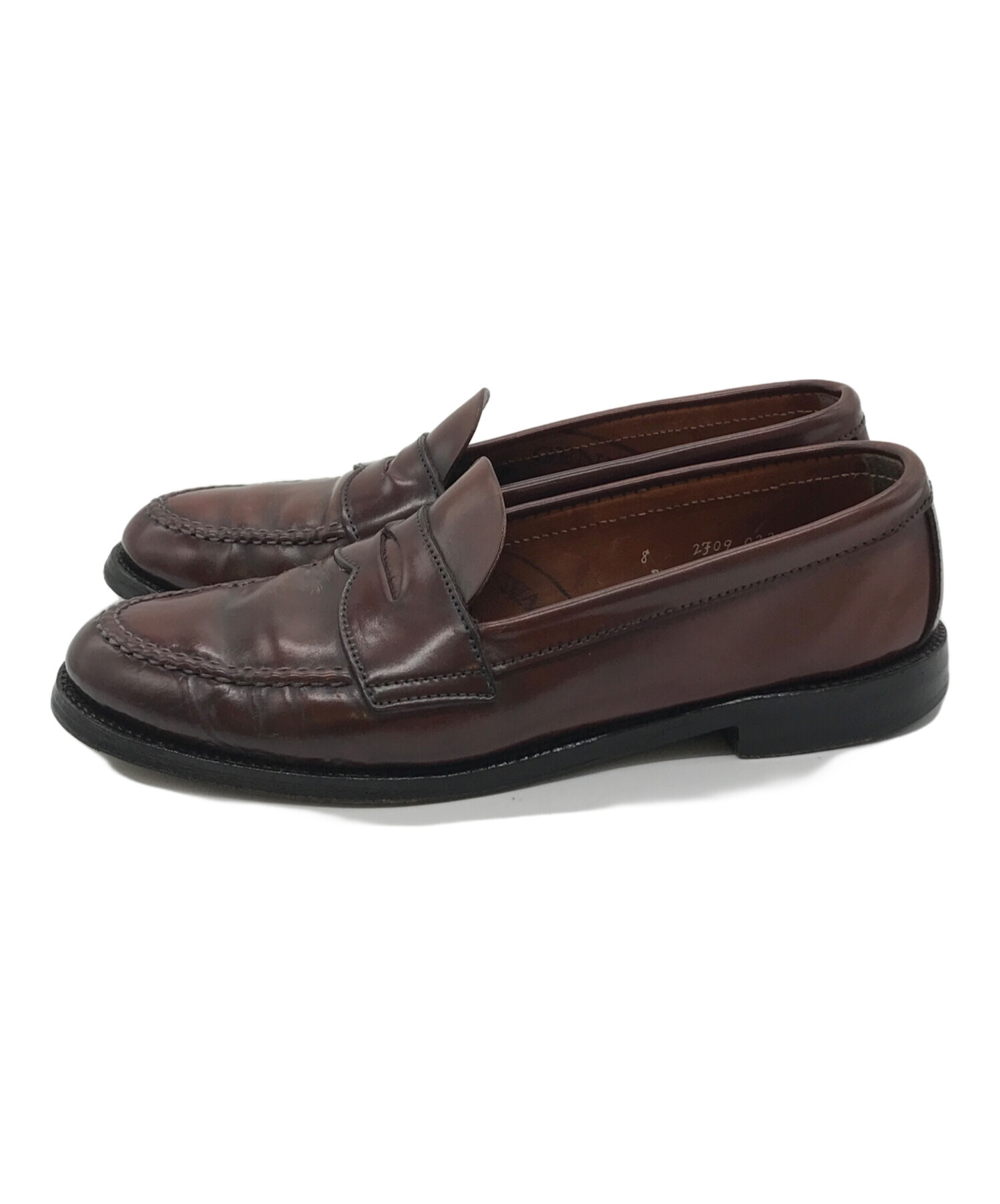 中古・古着通販】ALDEN (オールデン) ローファー ブラウン サイズ:8 