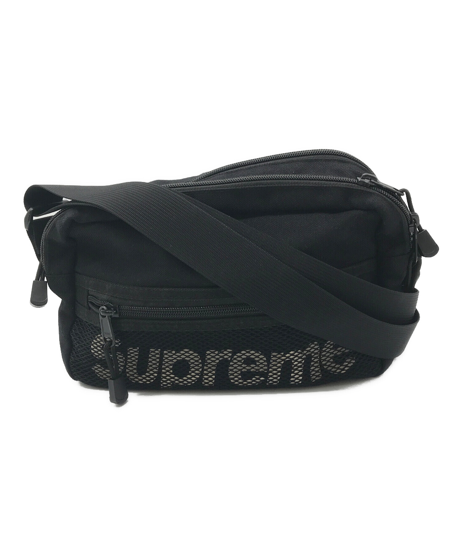 Supreme ショルダーバッグ 黒 メッシュ