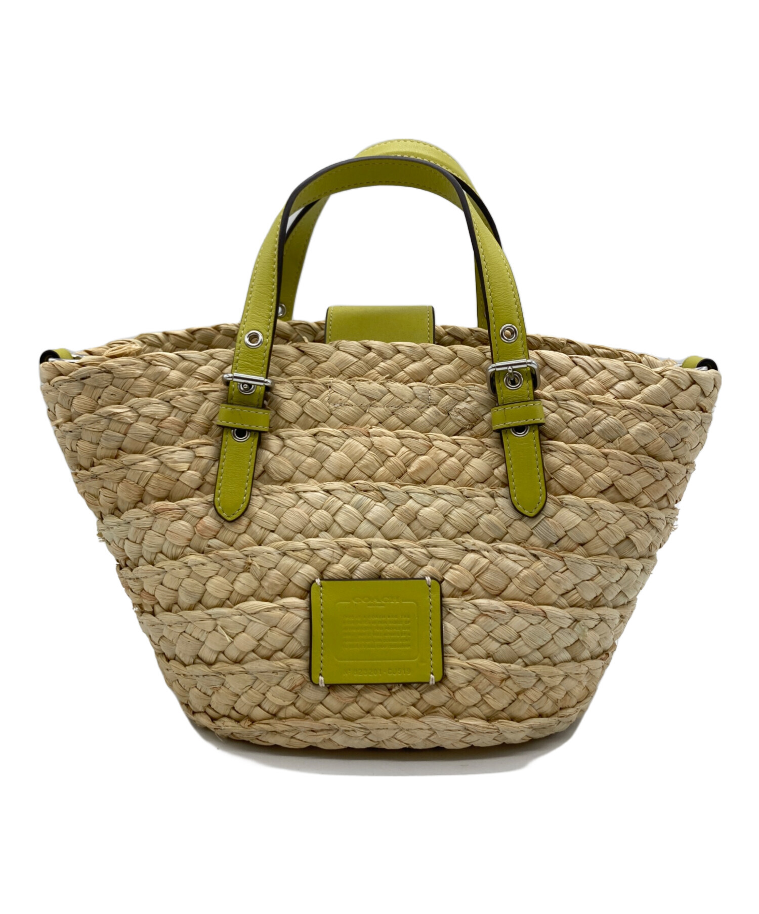 中古・古着通販】COACH (コーチ) カゴショルダーバッグ ベージュ  