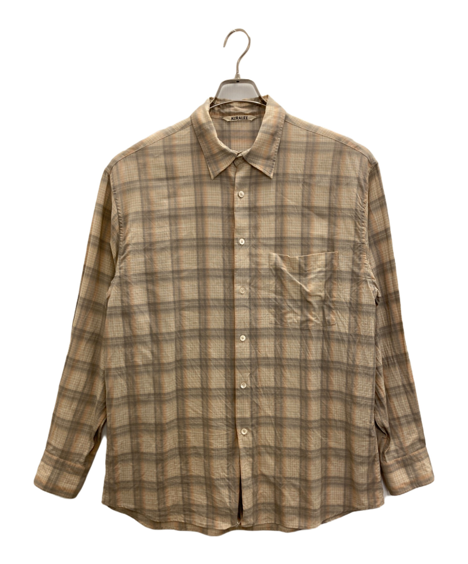 中古・古着通販】AURALEE (オーラリー) SUPER LIGHT WOOL CHECK SHIRTS 