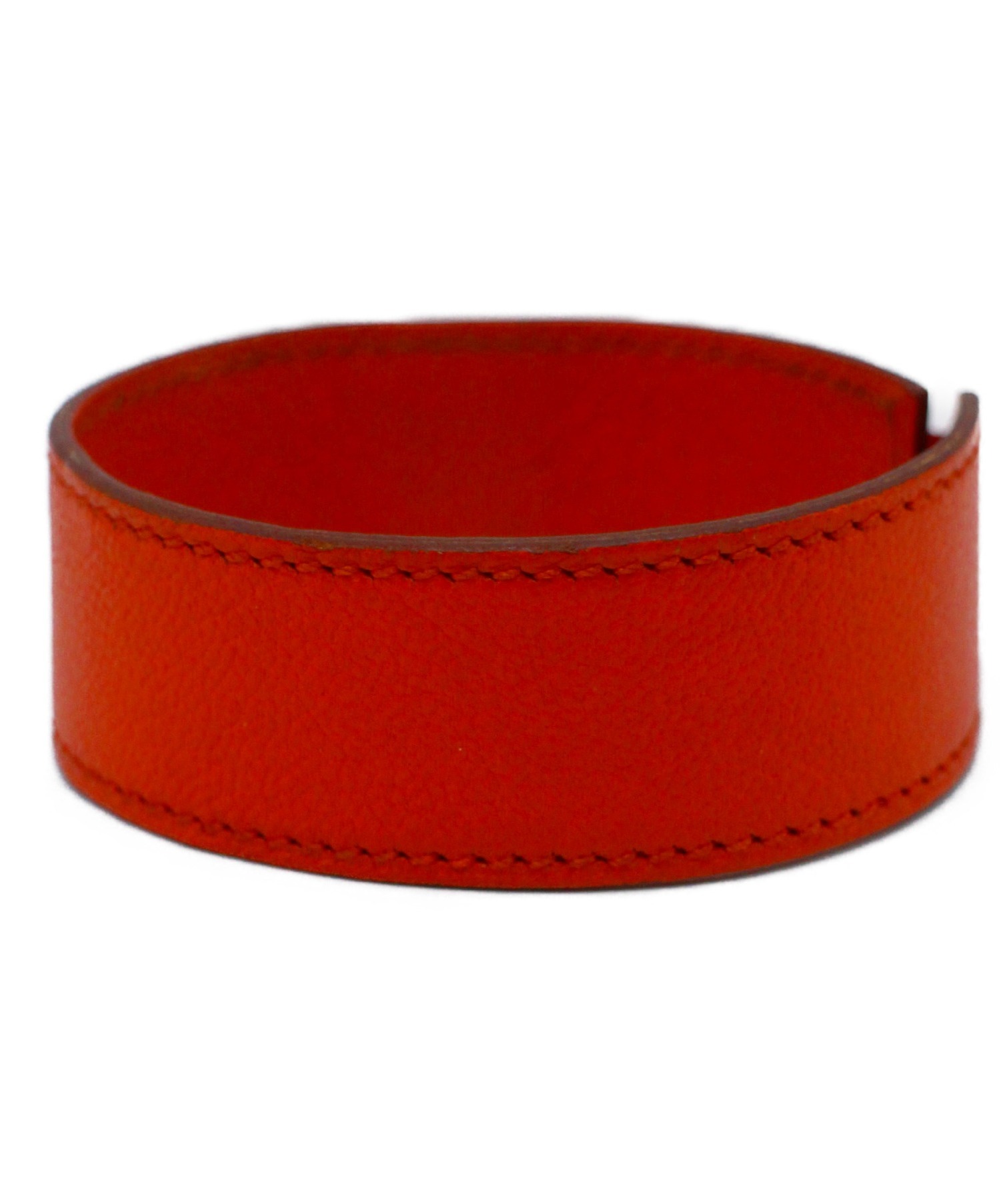 エルメス】HERMES アルテミス ブレスレット レザー オレンジ □M刻印