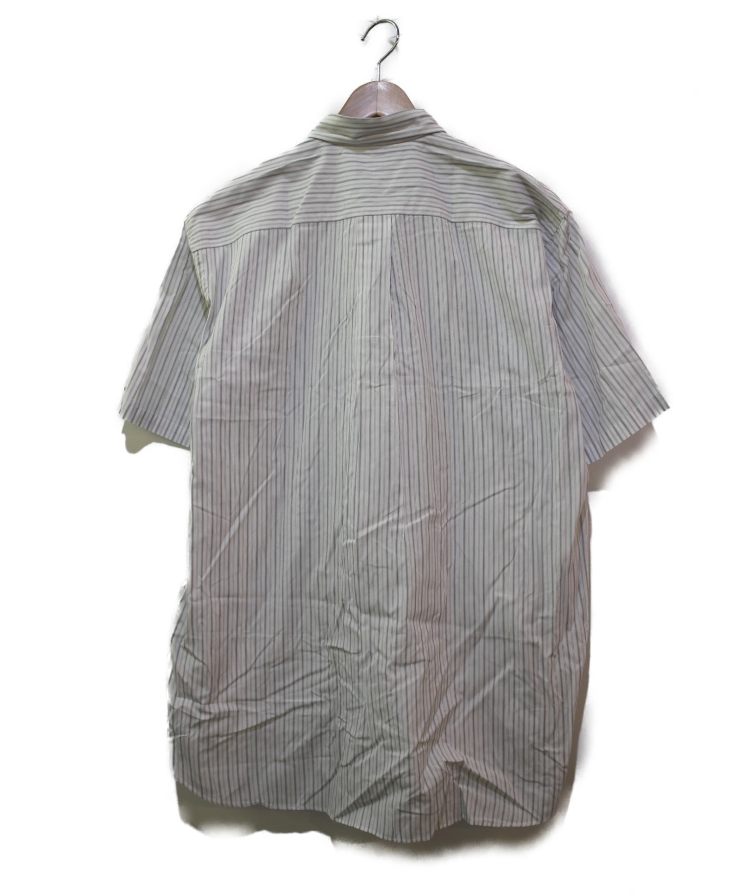 COMME des GARCONS HOMME (コムデギャルソン オム) ストライプ半袖シャツ グレー サイズ:表記なし 90年代　HB-020450