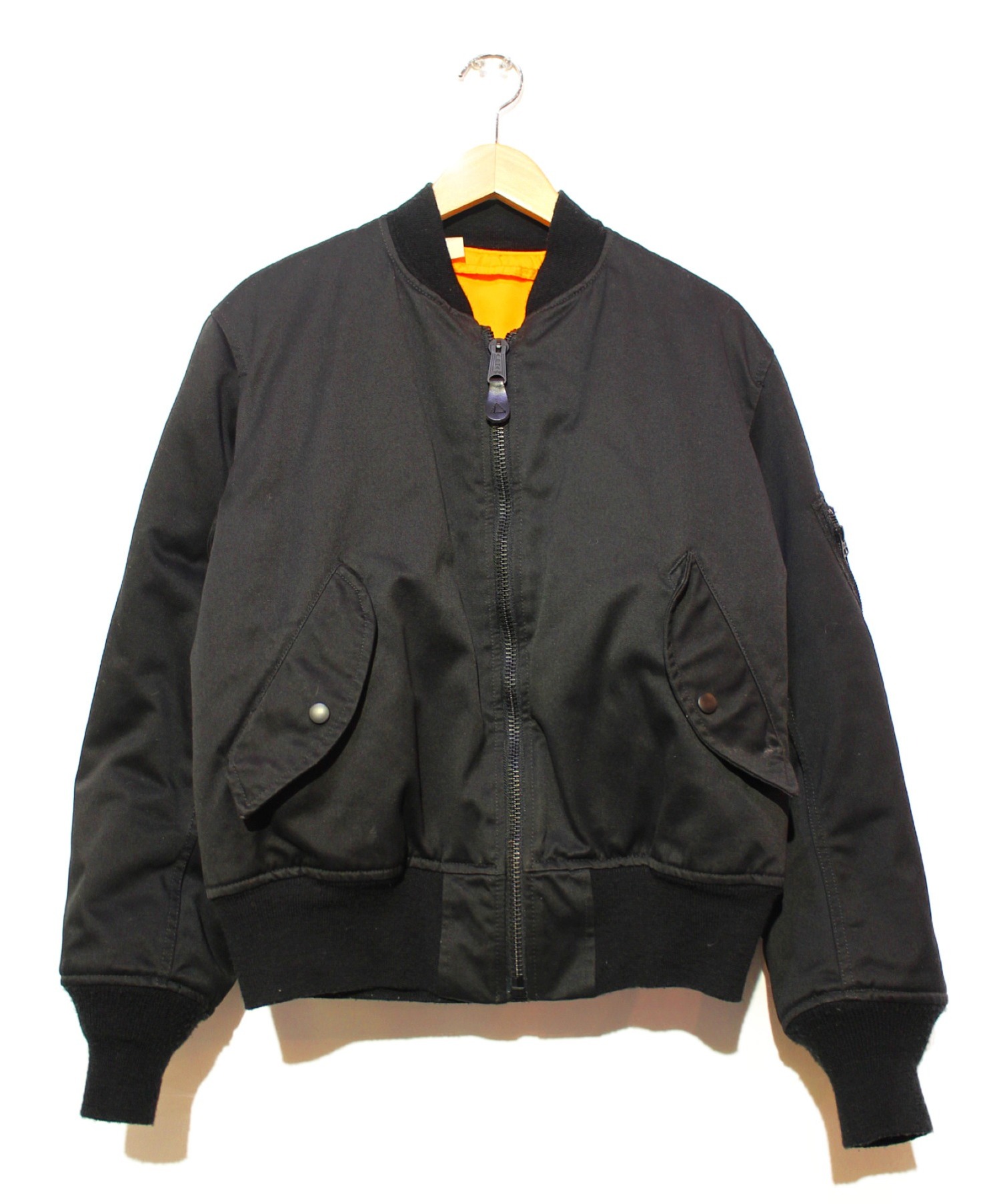 N.HOOLYWOOD×ALPHA (エヌハリウッド×アルファ) MA-1ジャケット ブラック サイズ:36