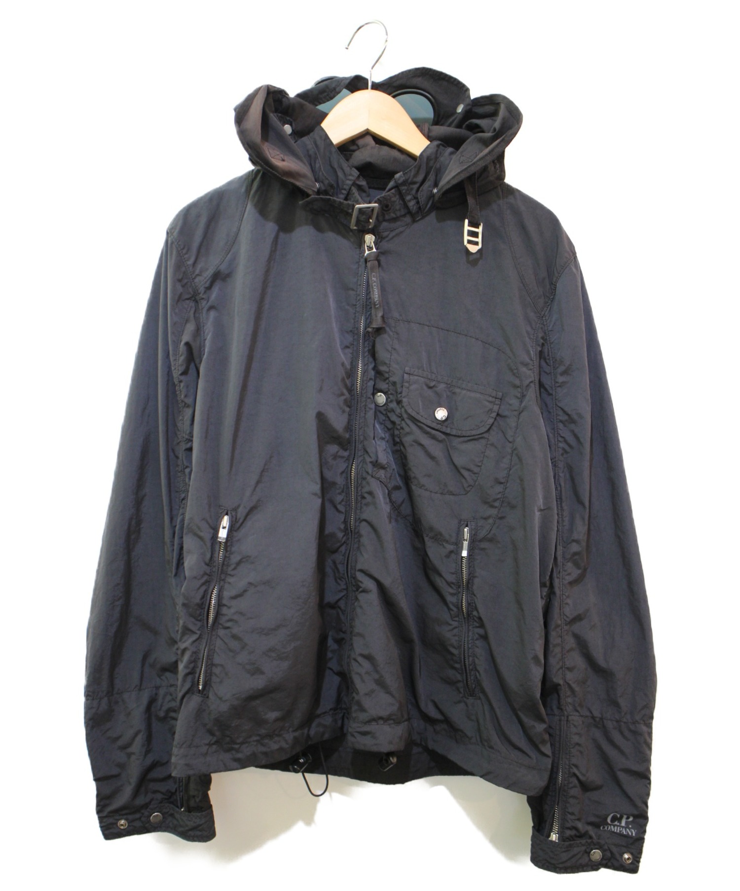 C.P COMPANY (シーピーカンパニー) ナイロンゴーグルジャケット ブラック サイズ:50