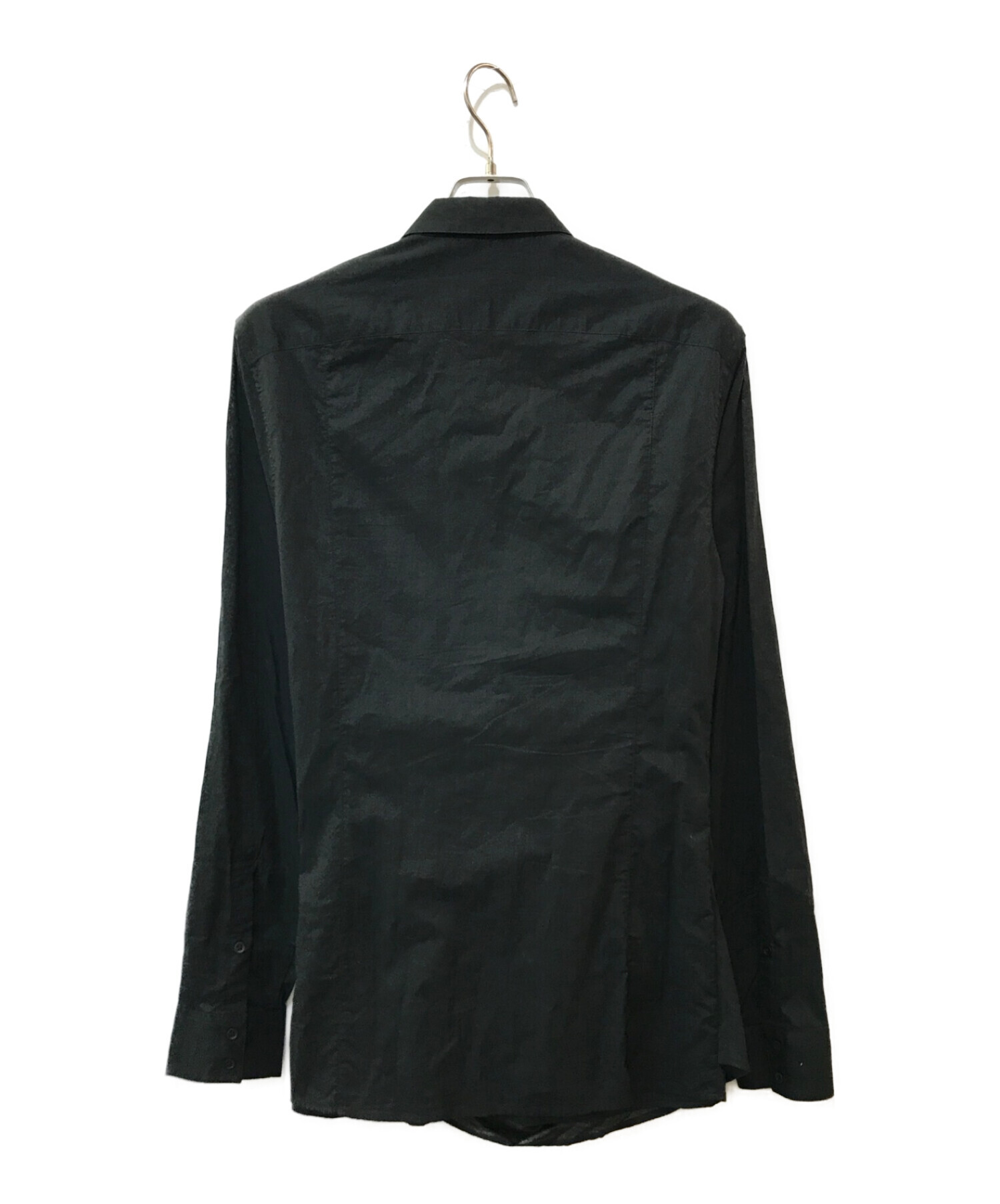 BALMAIN (バルマン) デザインコットンシャツ ブラック サイズ:39