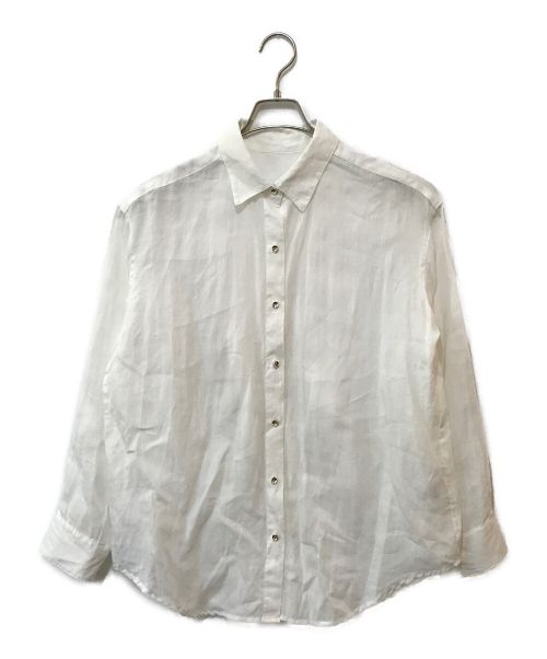 Loungedress ラウンドドレス バックスリットシャツ 白シャツ