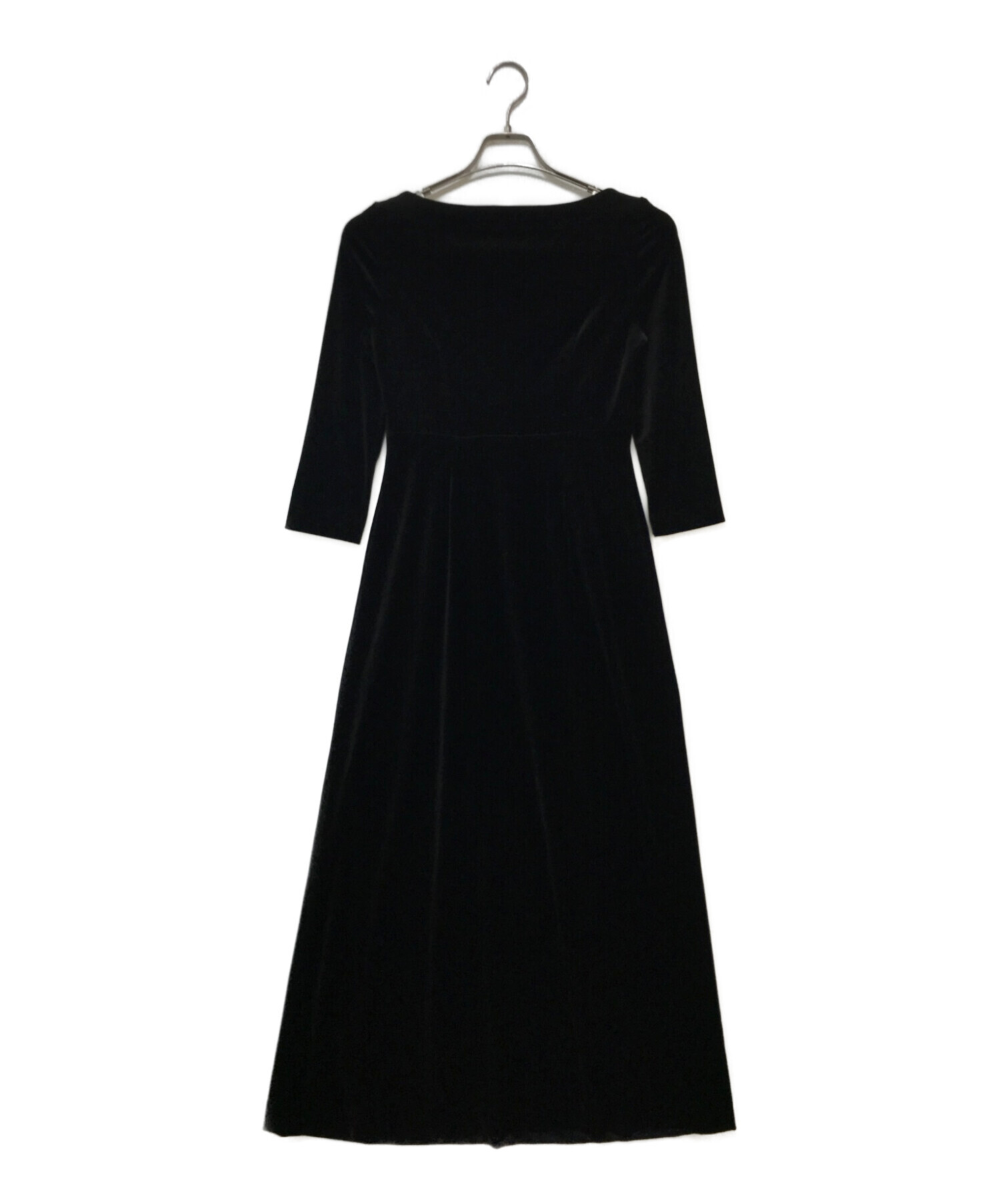 中古・古着通販】Sybilla (シビラ) ベロアワンピース ブラック サイズ 