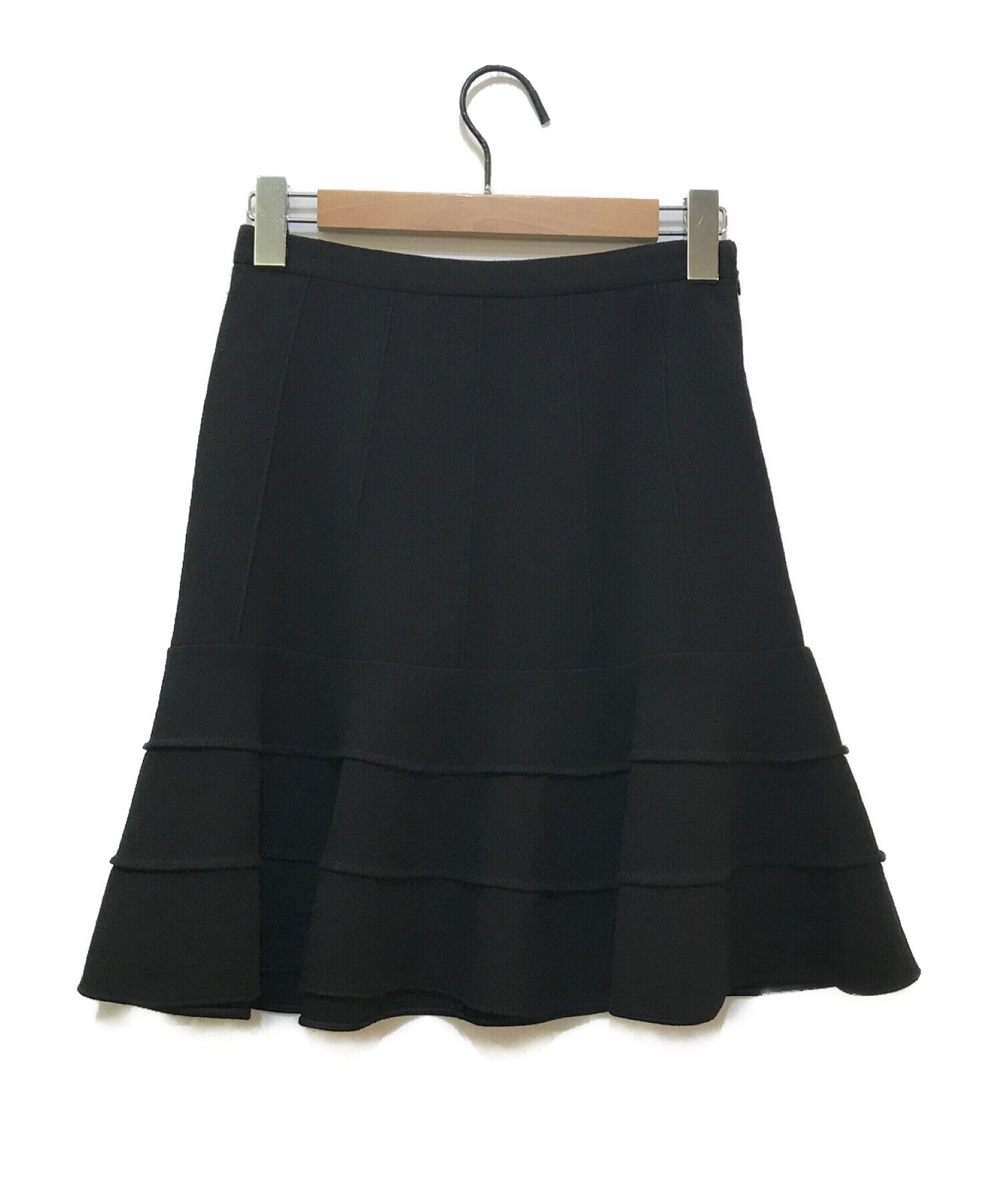 MIU MIU (ミュウミュウ) ミニフレアスカート ブラック サイズ:38