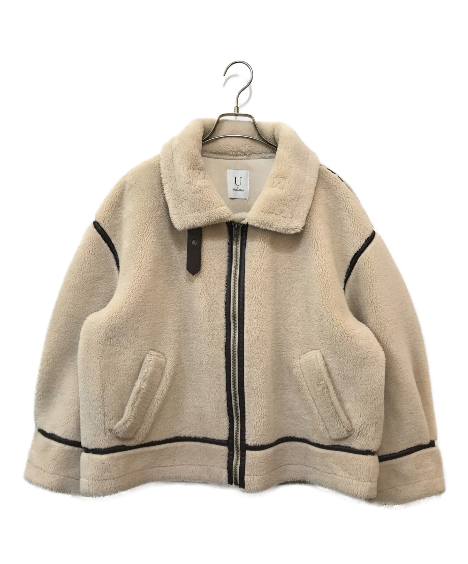 spick&amp;span スピックアンドスパン　フライトボアジャケット WEB限定》バックロゴボアブルゾン（ボア・フリース）｜Spick & Span